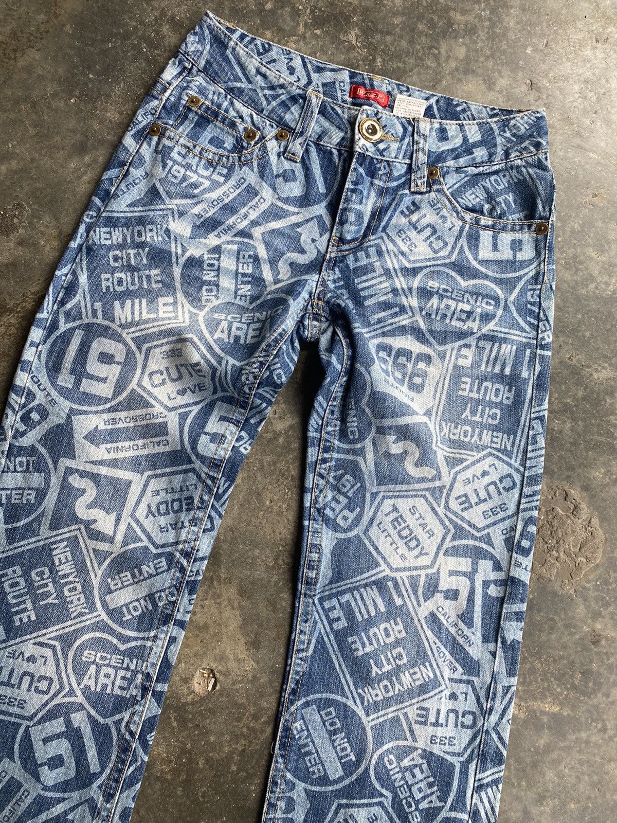 Japanese Brand W.A.Z.P Fullprint Jeans Size US 29 - 3 Thumbnail
