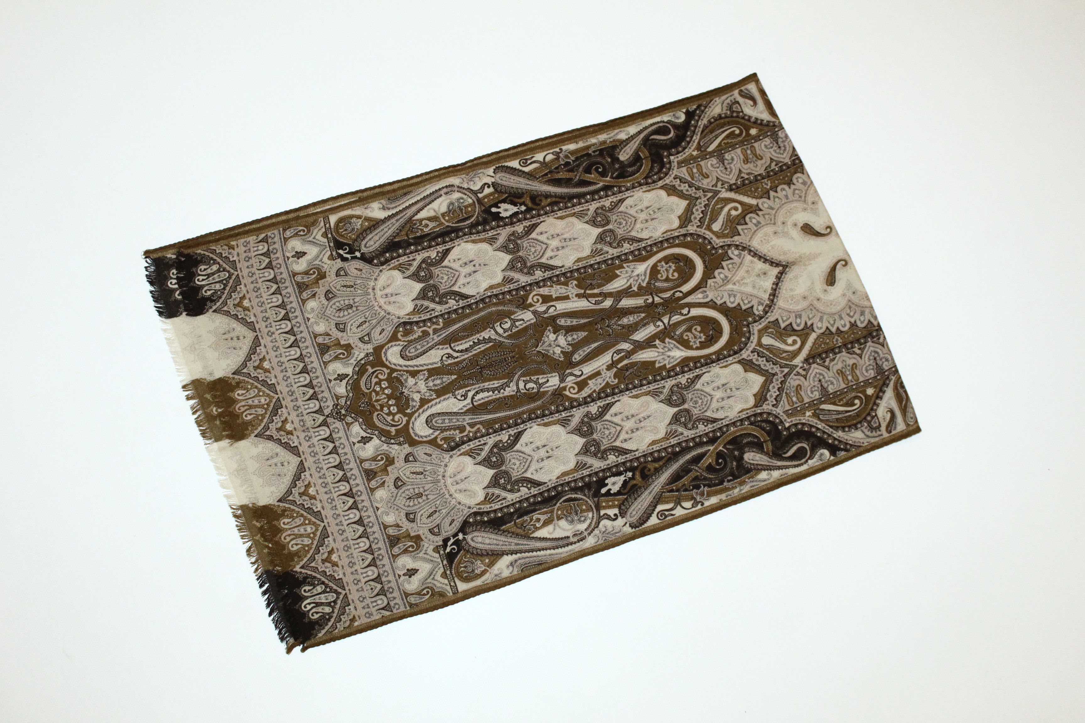 Etro Etro Milano Wool & Silk Blend Baroque Scarf 44x134cm Size ONE SIZE - 4 Thumbnail