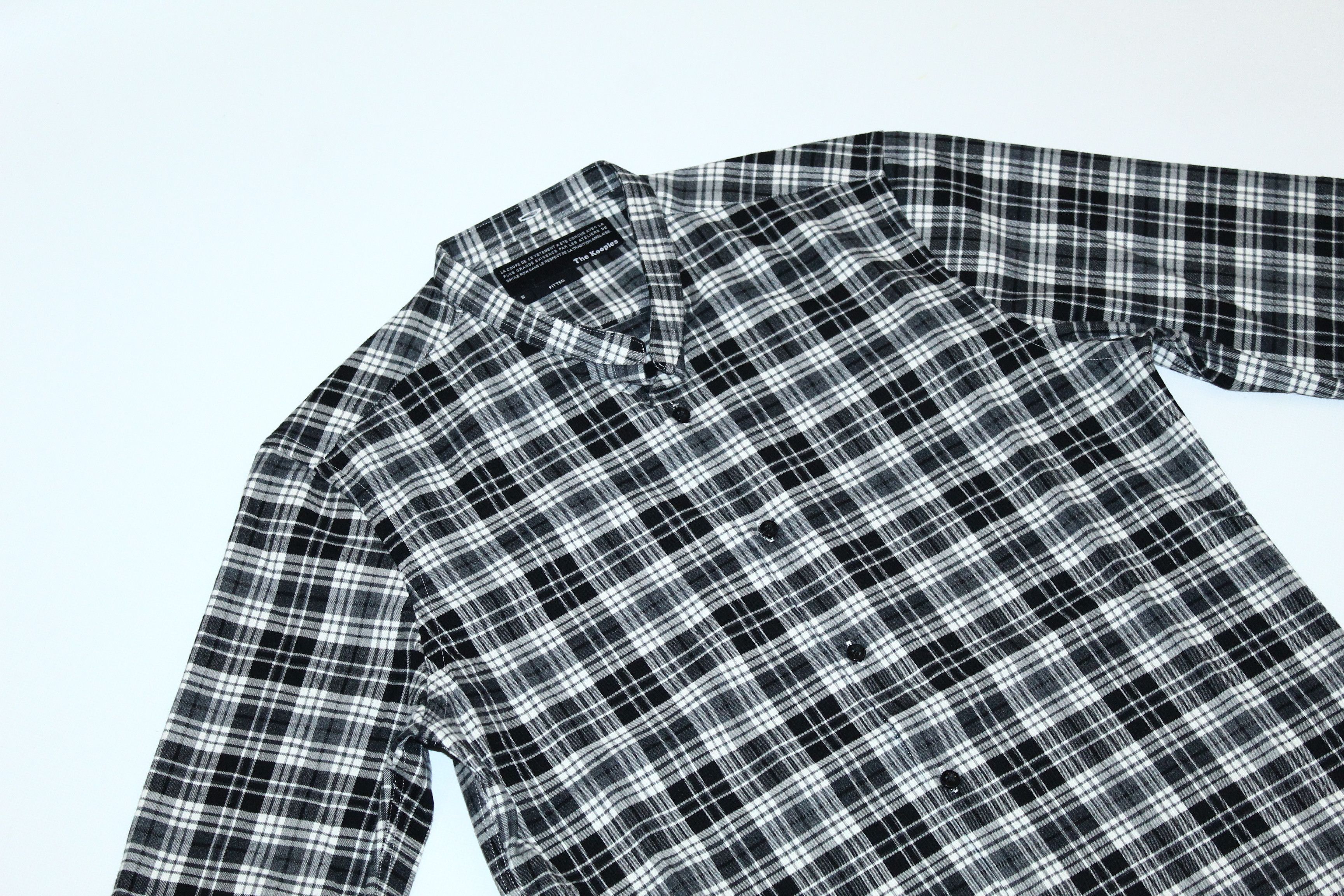 The Kooples The Kooples Grandad Collar Plaid Check Flannel Overshirt Size US S / EU 44-46 / 1 - 2 Thumbnail