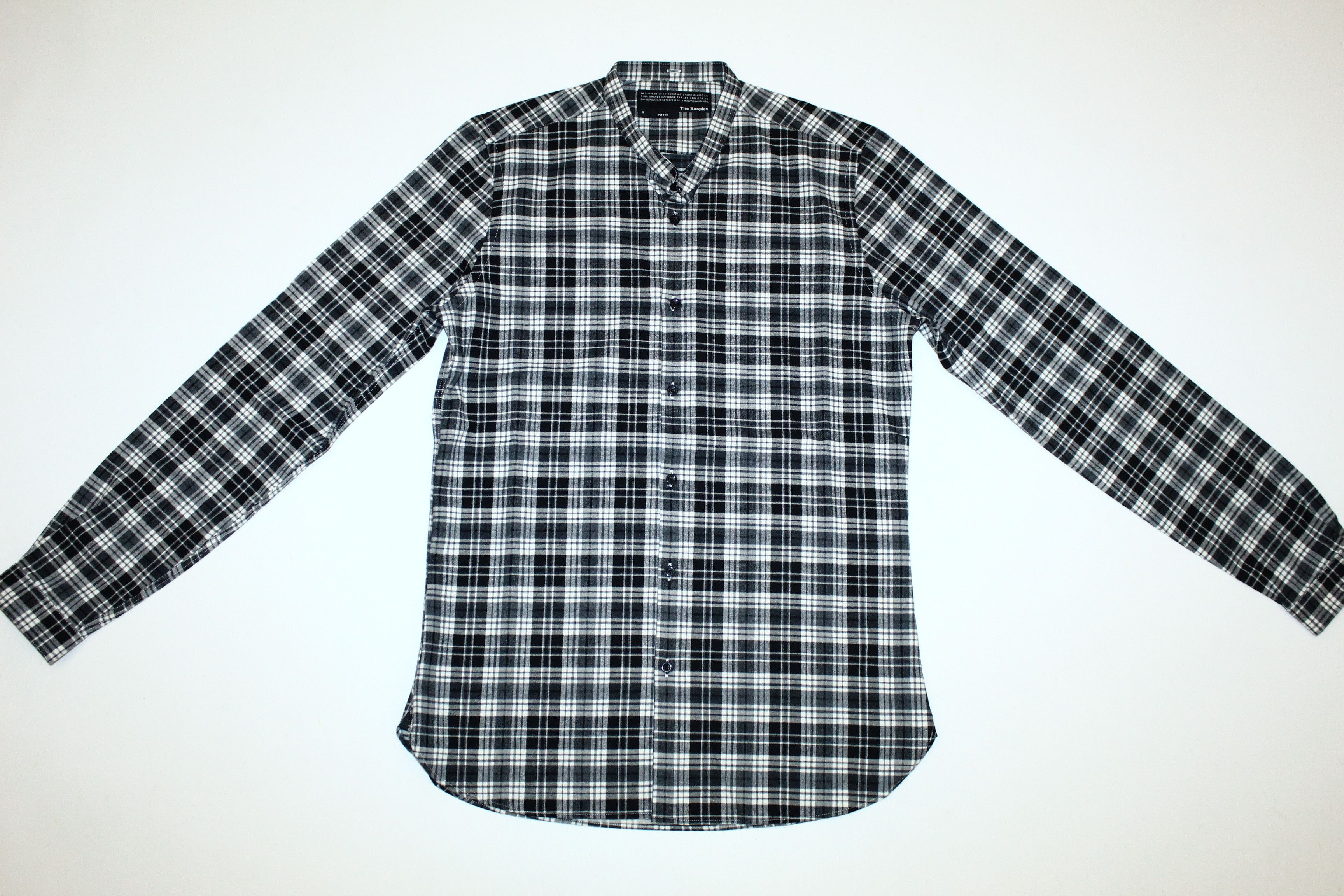 The Kooples The Kooples Grandad Collar Plaid Check Flannel Overshirt Size US S / EU 44-46 / 1 - 4 Thumbnail