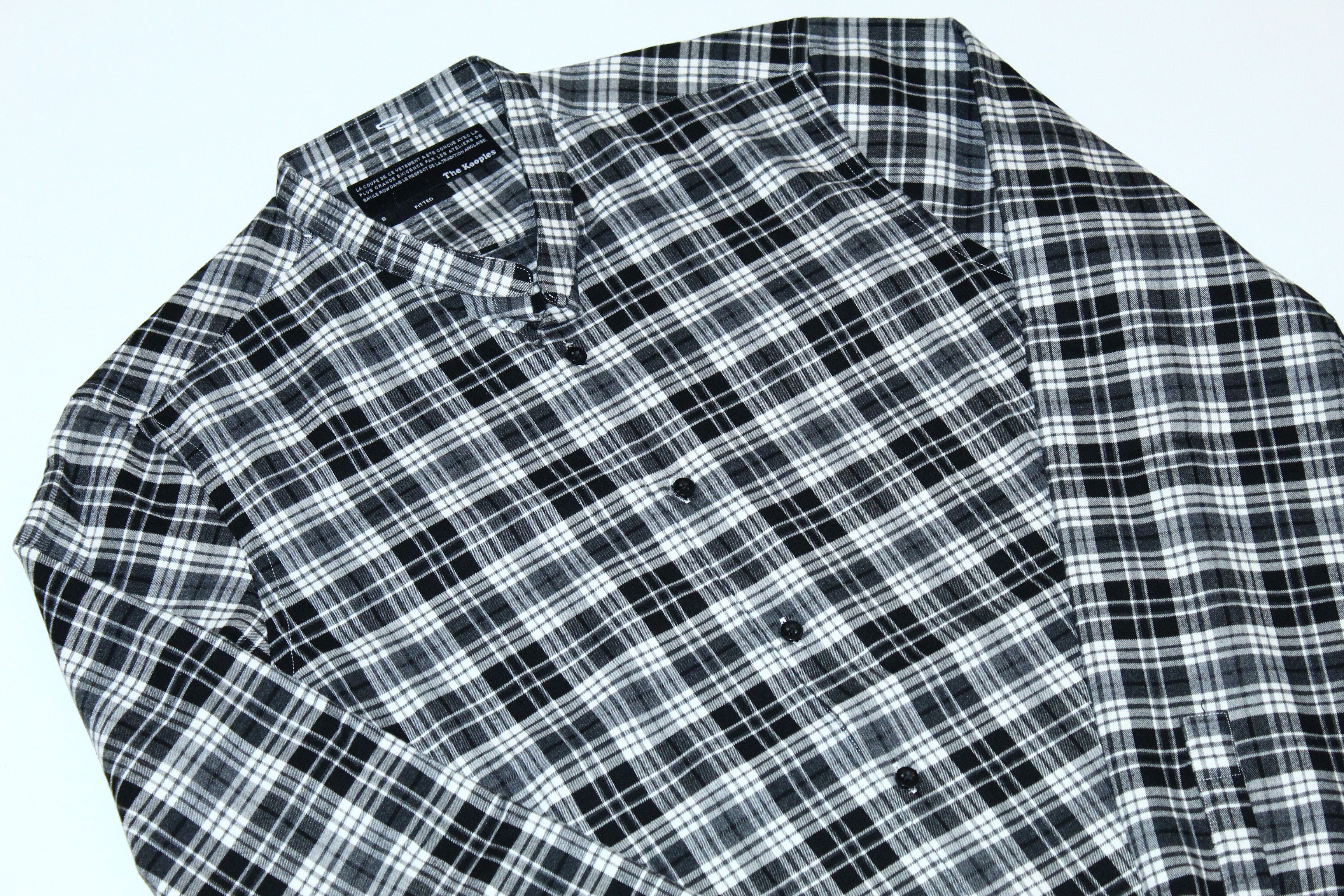 The Kooples The Kooples Grandad Collar Plaid Check Flannel Overshirt Size US S / EU 44-46 / 1 - 6 Thumbnail
