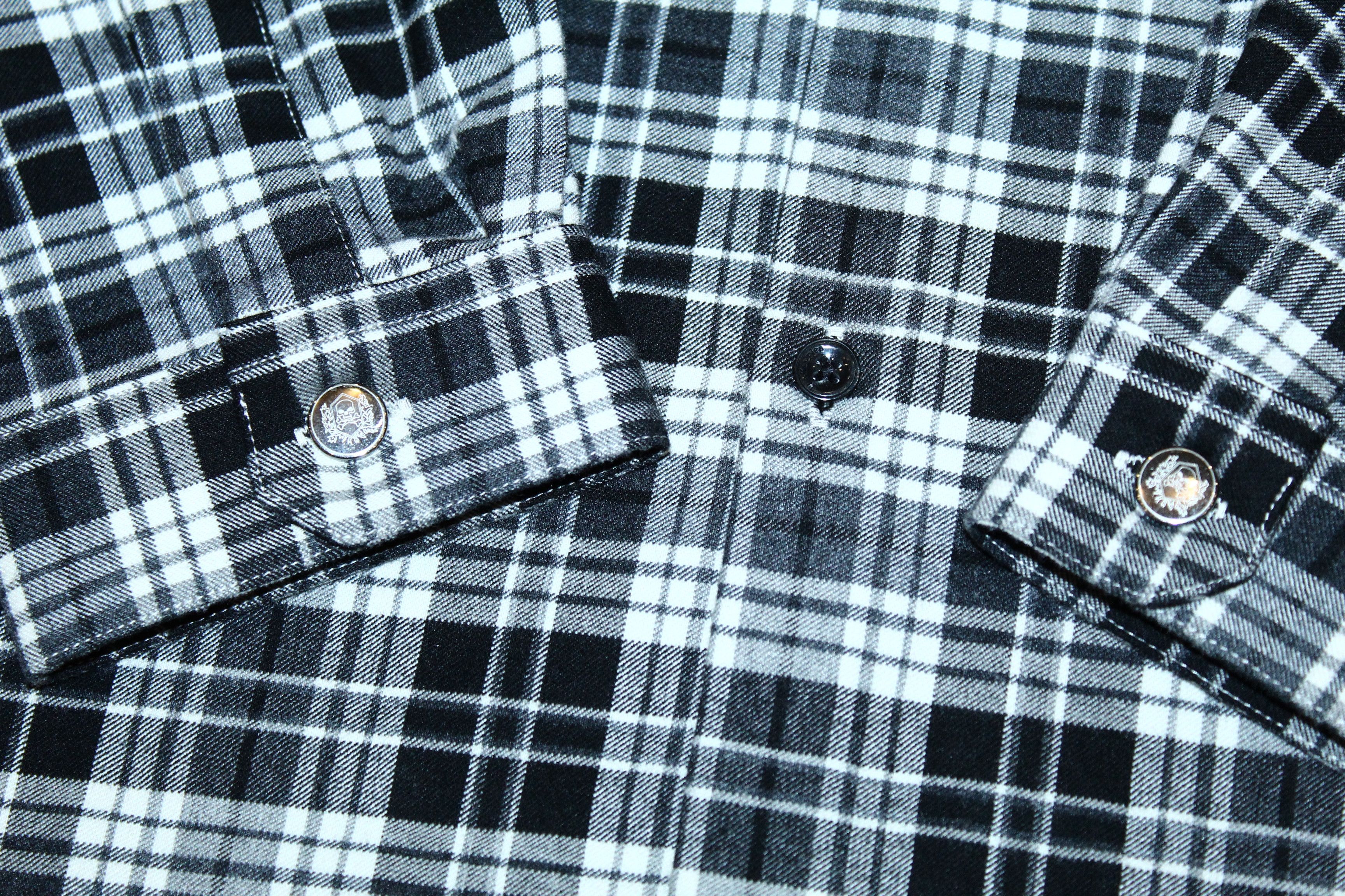 The Kooples The Kooples Grandad Collar Plaid Check Flannel Overshirt Size US S / EU 44-46 / 1 - 7 Thumbnail