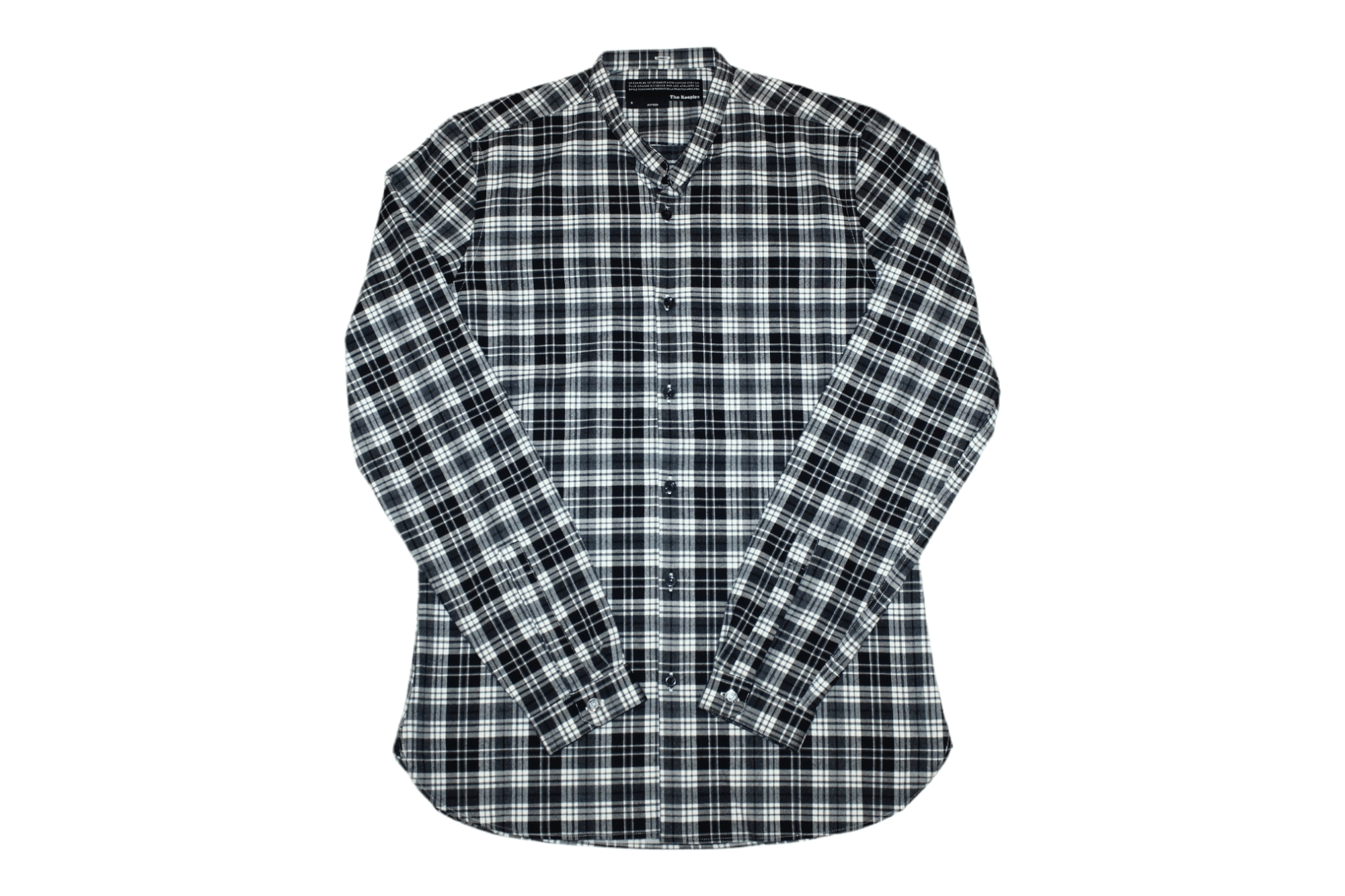 The Kooples The Kooples Grandad Collar Plaid Check Flannel Overshirt Size US S / EU 44-46 / 1 - 1 Thumbnail