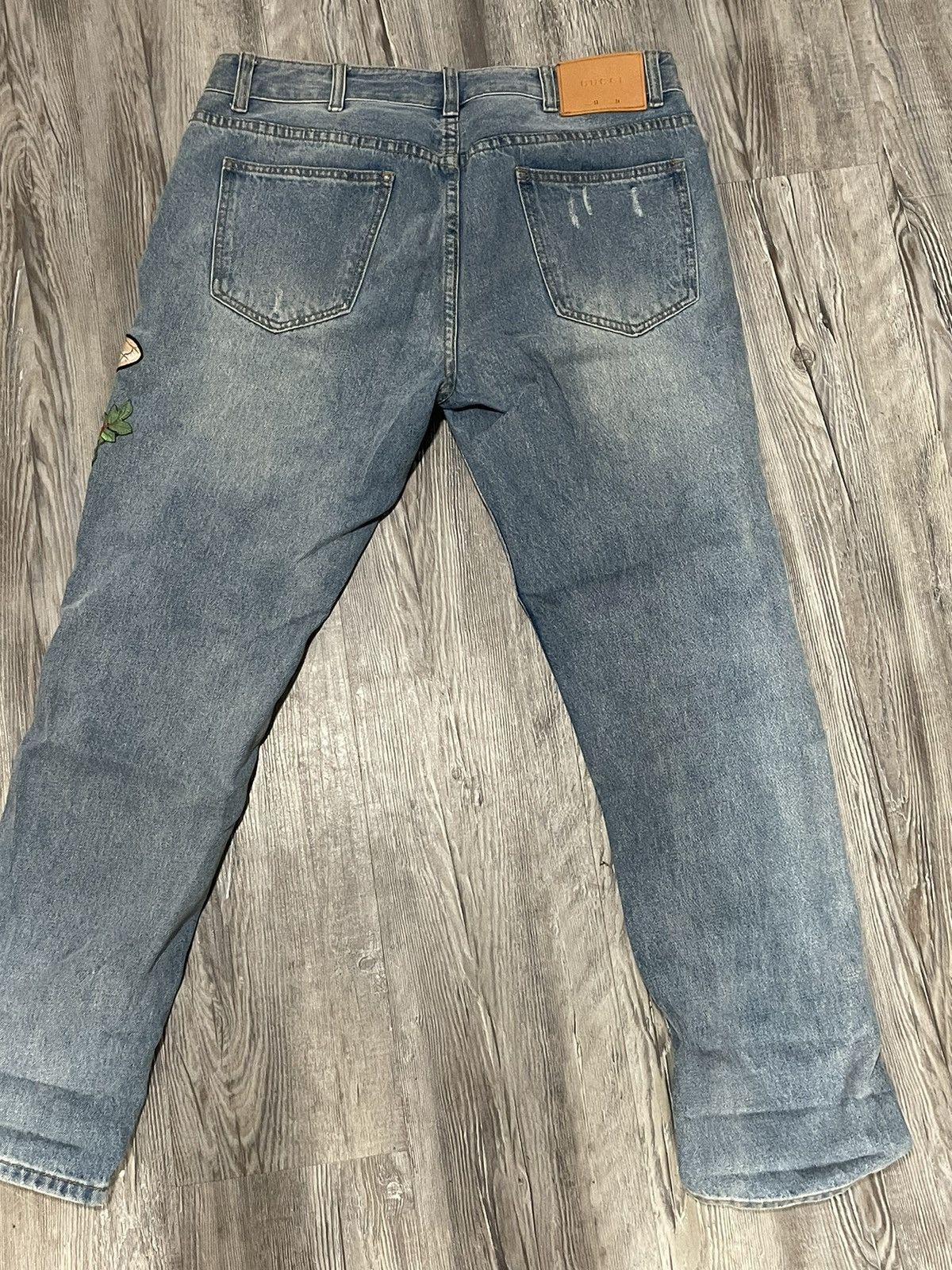 Gucci Gucci Bee embroidered jeans Size US 34 / EU 50 - 1 Thumbnail