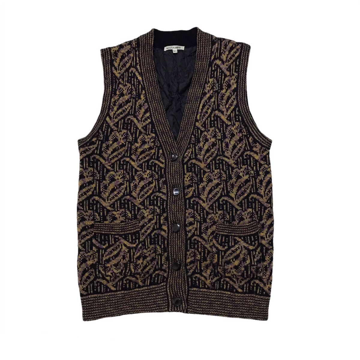Japanese Brand Vest Knitted Style For Women Art Mocka Giene Size M / US 6-8 / IT 42-44 - 1 Thumbnail