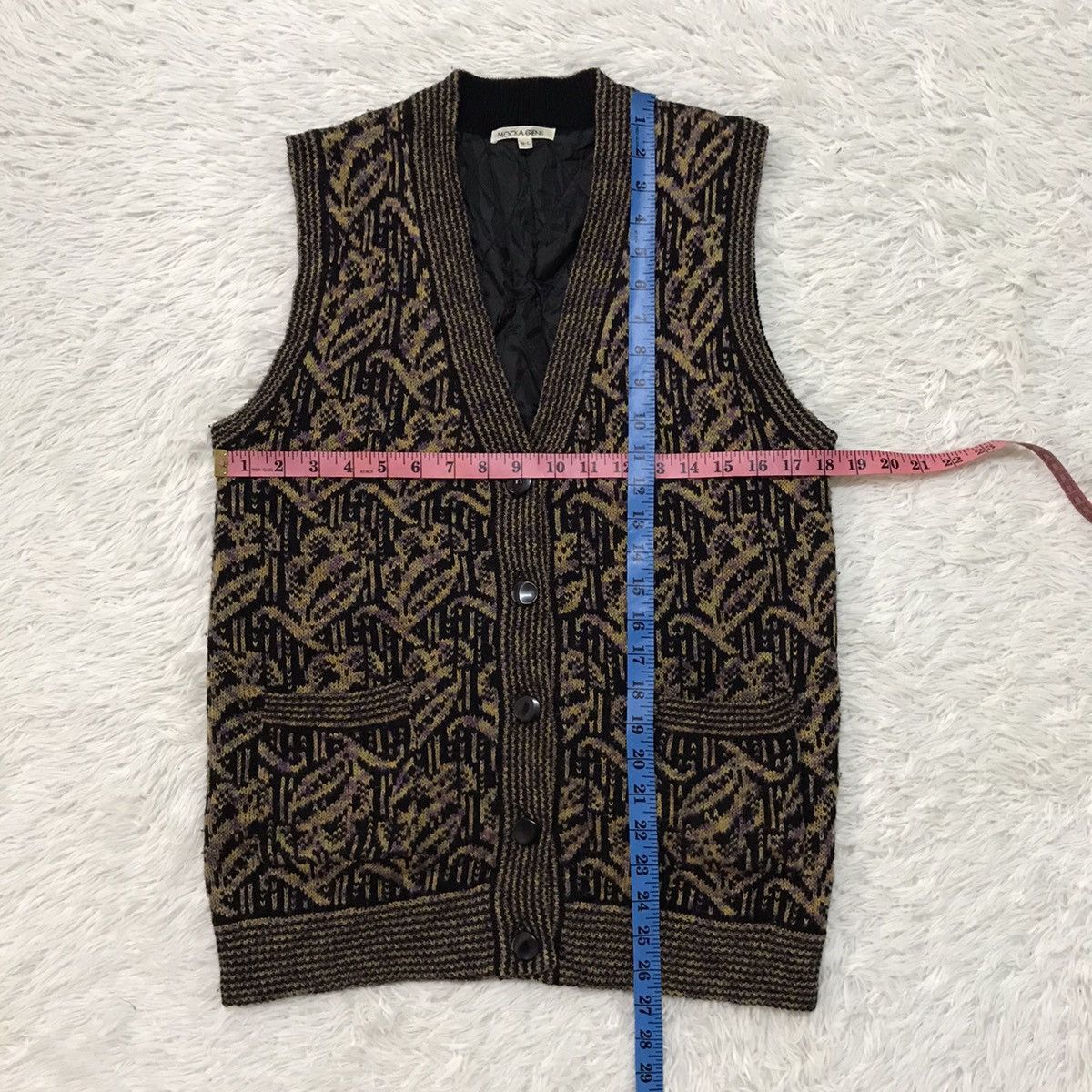 Japanese Brand Vest Knitted Style For Women Art Mocka Giene Size M / US 6-8 / IT 42-44 - 14 Thumbnail