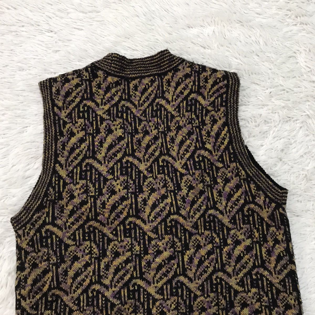 Japanese Brand Vest Knitted Style For Women Art Mocka Giene Size M / US 6-8 / IT 42-44 - 8 Thumbnail