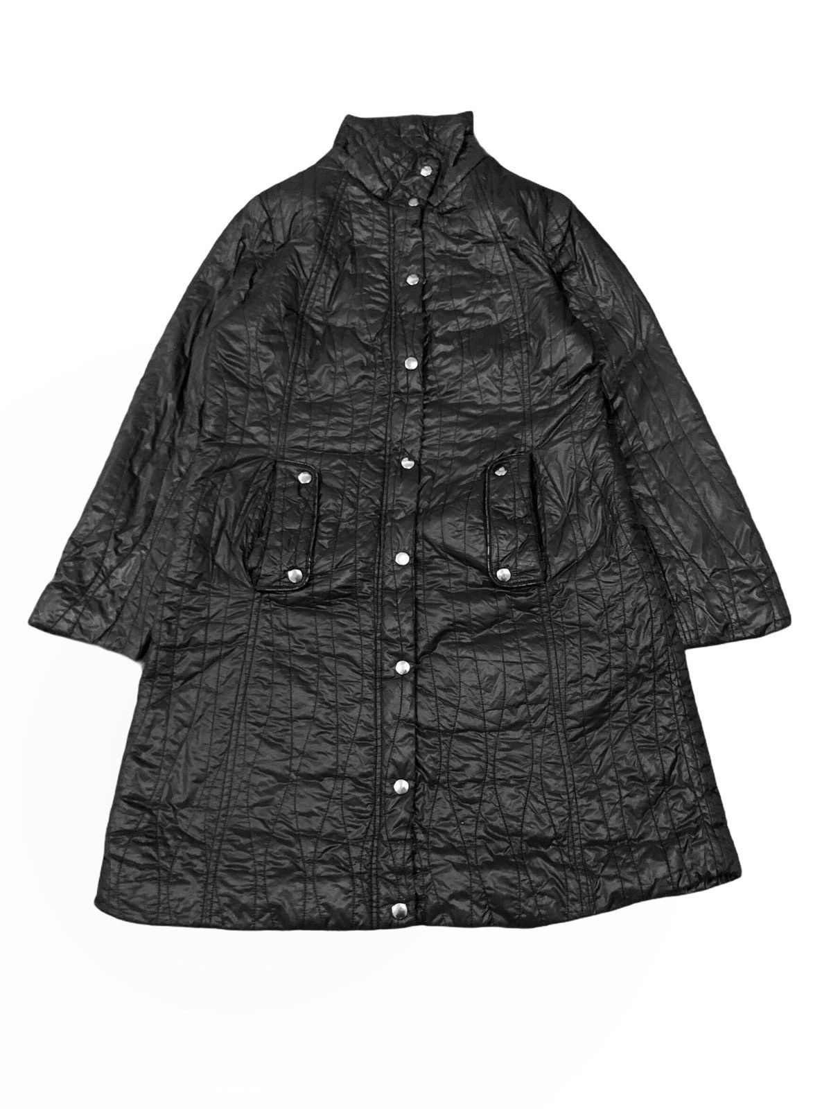 Kansai Yamamoto Kansai Yamamoto Quilted Black Long Jacket Size US S / EU 44-46 / 1 - 1 Thumbnail