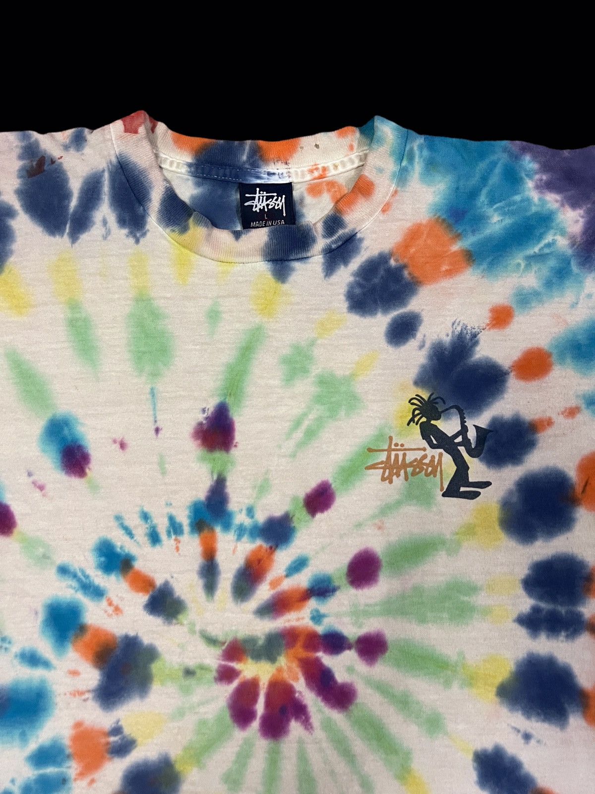 Stussy × Vintage 🔥MEGA RARE🔥Vintage 90s Stussy Tie Dye Tee Size US L / EU 52-54 / 3 - 5 Thumbnail