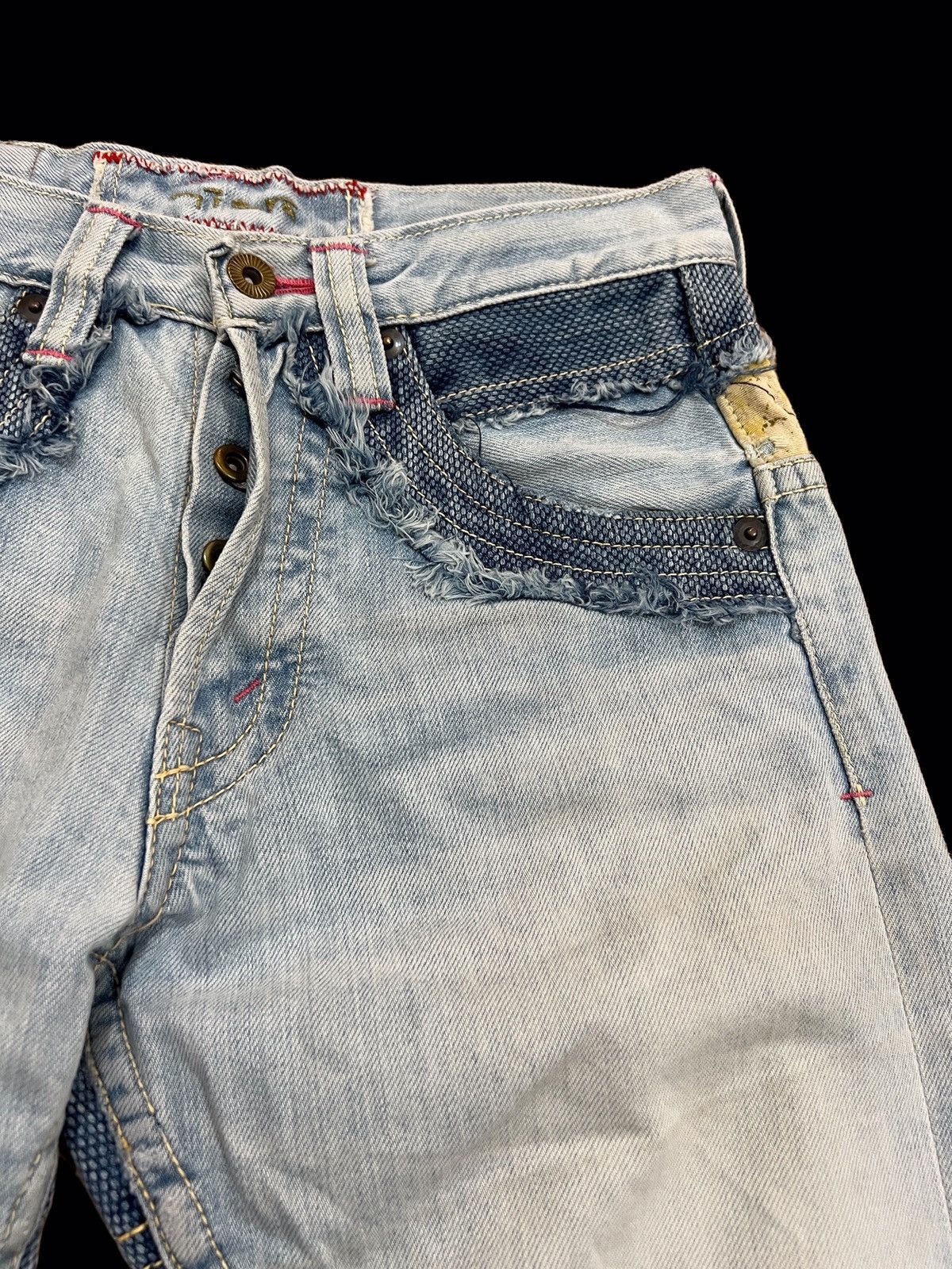 Japanese Brand × Mizra Jeans Kyoto Japanese Brand Mizra Jeans Kyoto Boro Distressed Aging Denim Size US 28 / EU 44 - 13 Thumbnail