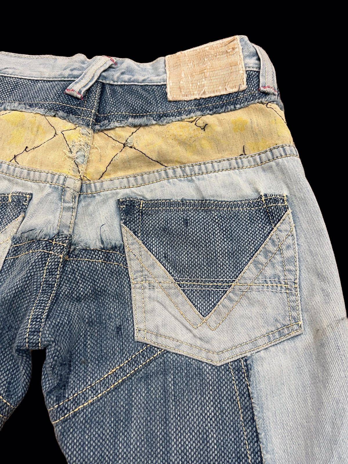 Japanese Brand × Mizra Jeans Kyoto Japanese Brand Mizra Jeans Kyoto Boro Distressed Aging Denim Size US 28 / EU 44 - 8 Thumbnail