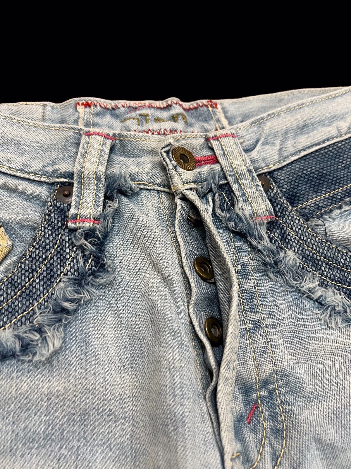 Japanese Brand × Mizra Jeans Kyoto Japanese Brand Mizra Jeans Kyoto Boro Distressed Aging Denim Size US 28 / EU 44 - 14 Thumbnail