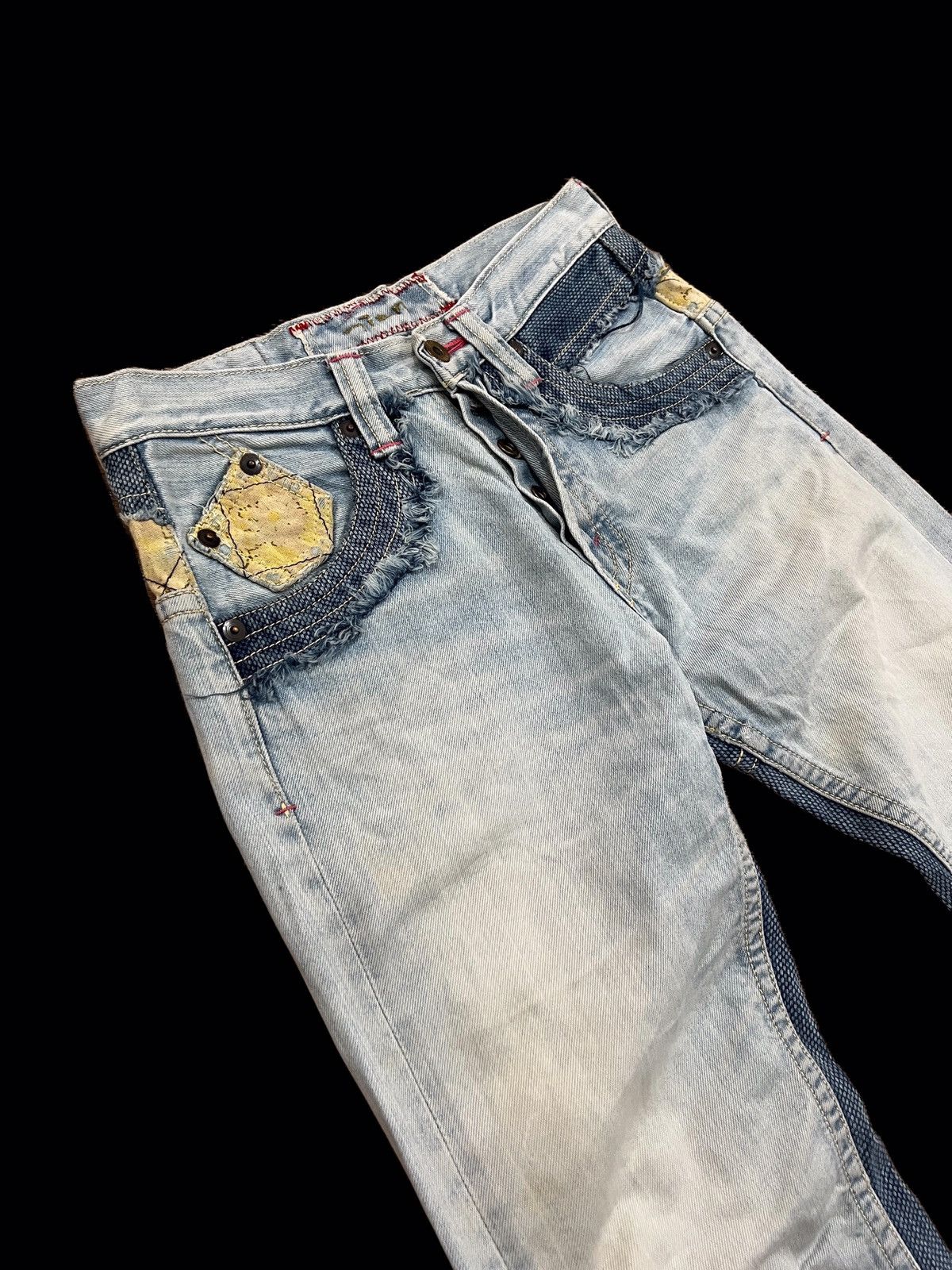 Japanese Brand × Mizra Jeans Kyoto Japanese Brand Mizra Jeans Kyoto Boro Distressed Aging Denim Size US 28 / EU 44 - 5 Thumbnail