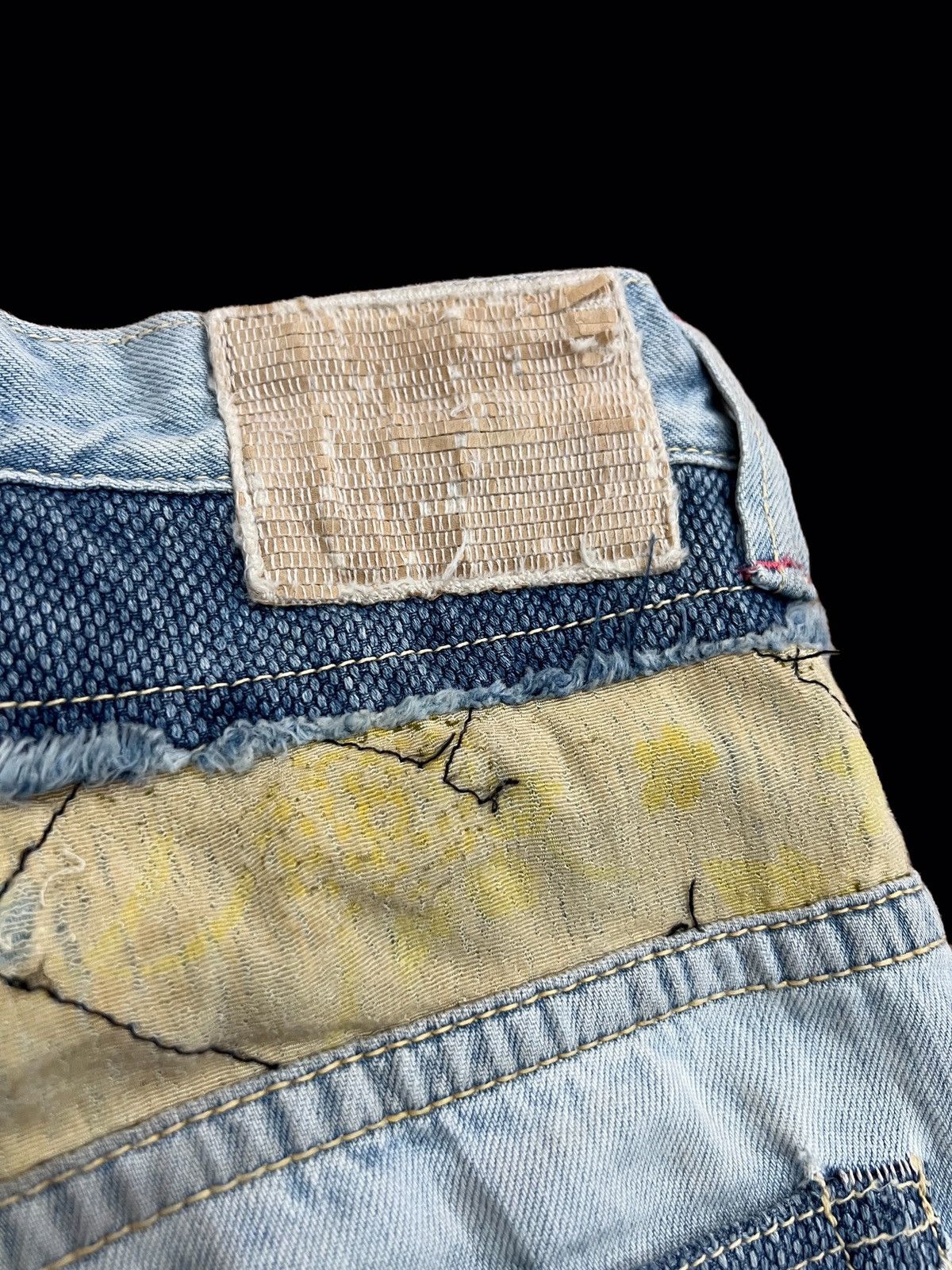 Japanese Brand × Mizra Jeans Kyoto Japanese Brand Mizra Jeans Kyoto Boro Distressed Aging Denim Size US 28 / EU 44 - 15 Thumbnail
