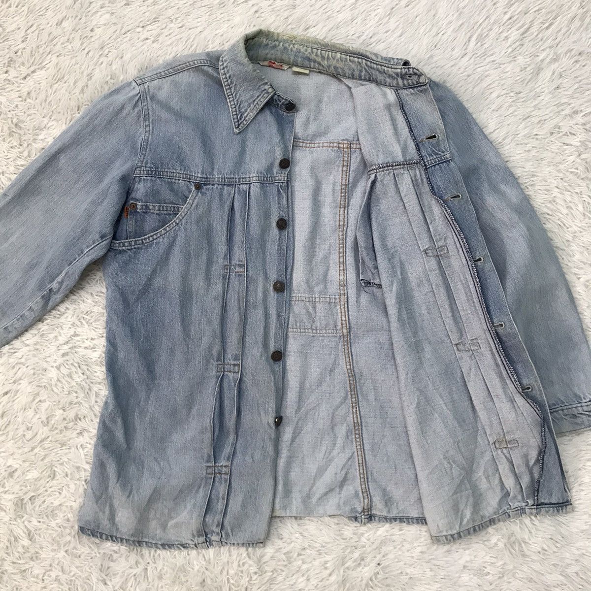 Levi's Vtg 70s Levis Orange Tab Jacket Button No 70 Made in Usa Size US M / EU 48-50 / 2 - 14 Thumbnail