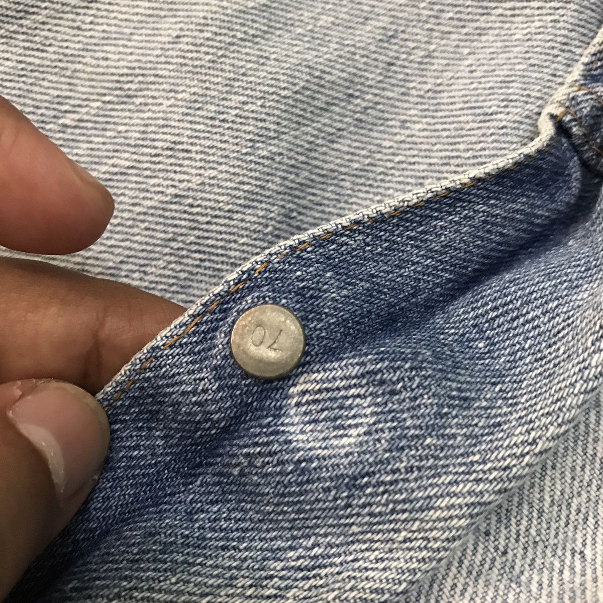 Levi's Vtg 70s Levis Orange Tab Jacket Button No 70 Made in Usa Size US M / EU 48-50 / 2 - 19 Thumbnail