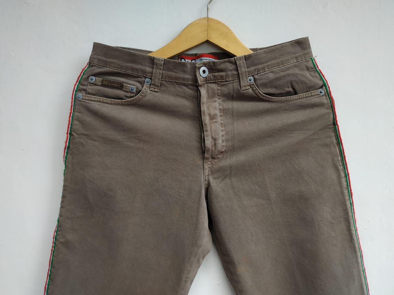 Dolce & Gabbana Iconic Dolce Gabbana Stripe Flag Stretch Pants Size US 30 / EU 46 - 7 Thumbnail