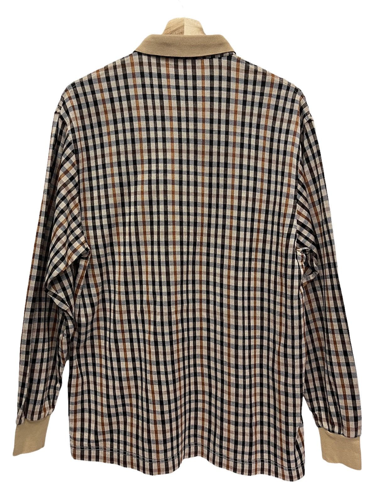 DAKS VINTAGE DAKS LONDON HOUSE CHECK Long-sleeve Polo Shirt Size US M / EU 48-50 / 2 - 2 Thumbnail