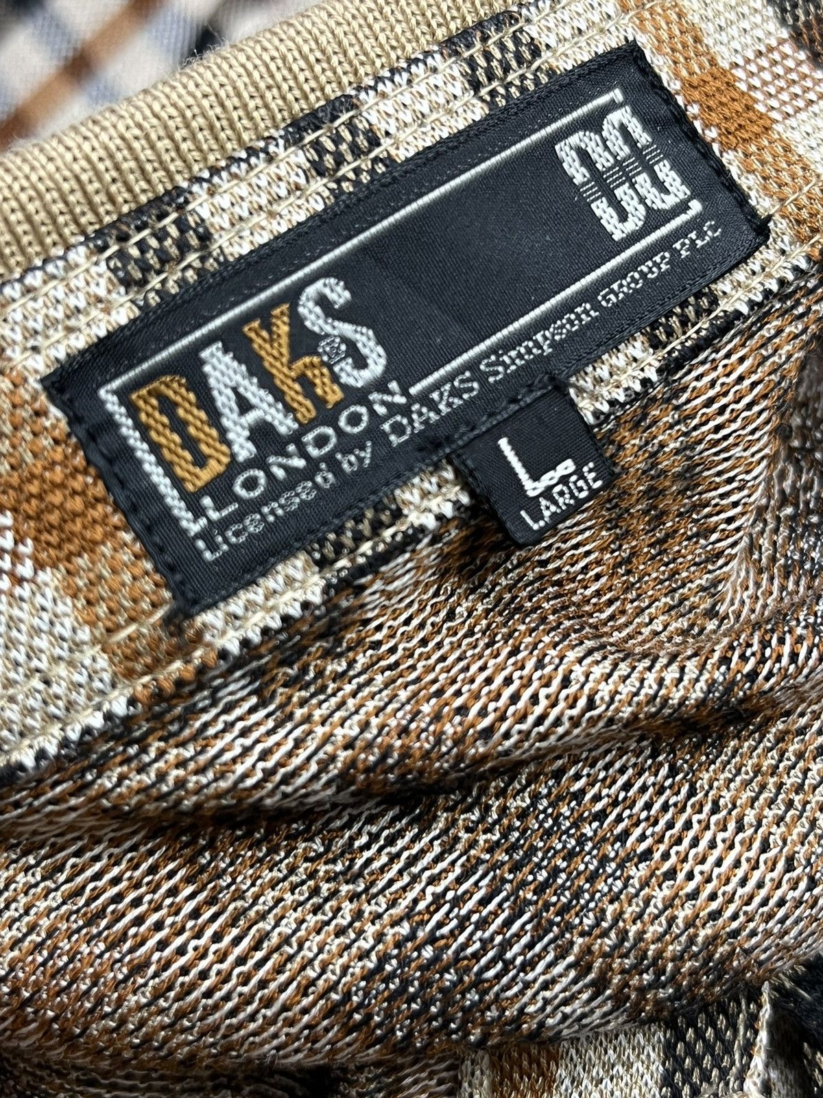DAKS VINTAGE DAKS LONDON HOUSE CHECK Long-sleeve Polo Shirt Size US M / EU 48-50 / 2 - 7 Thumbnail