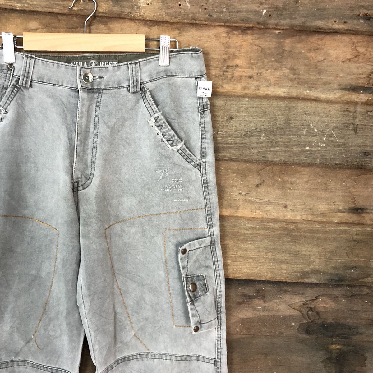 If Six Was Nine Yiba Best Double Knee Faded Multipocket Cargo Pants #A017 Size US 31 - 5 Thumbnail