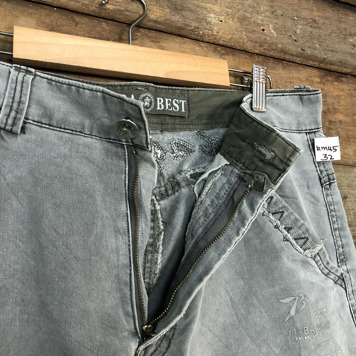 If Six Was Nine Yiba Best Double Knee Faded Multipocket Cargo Pants #A017 Size US 31 - 8 Thumbnail
