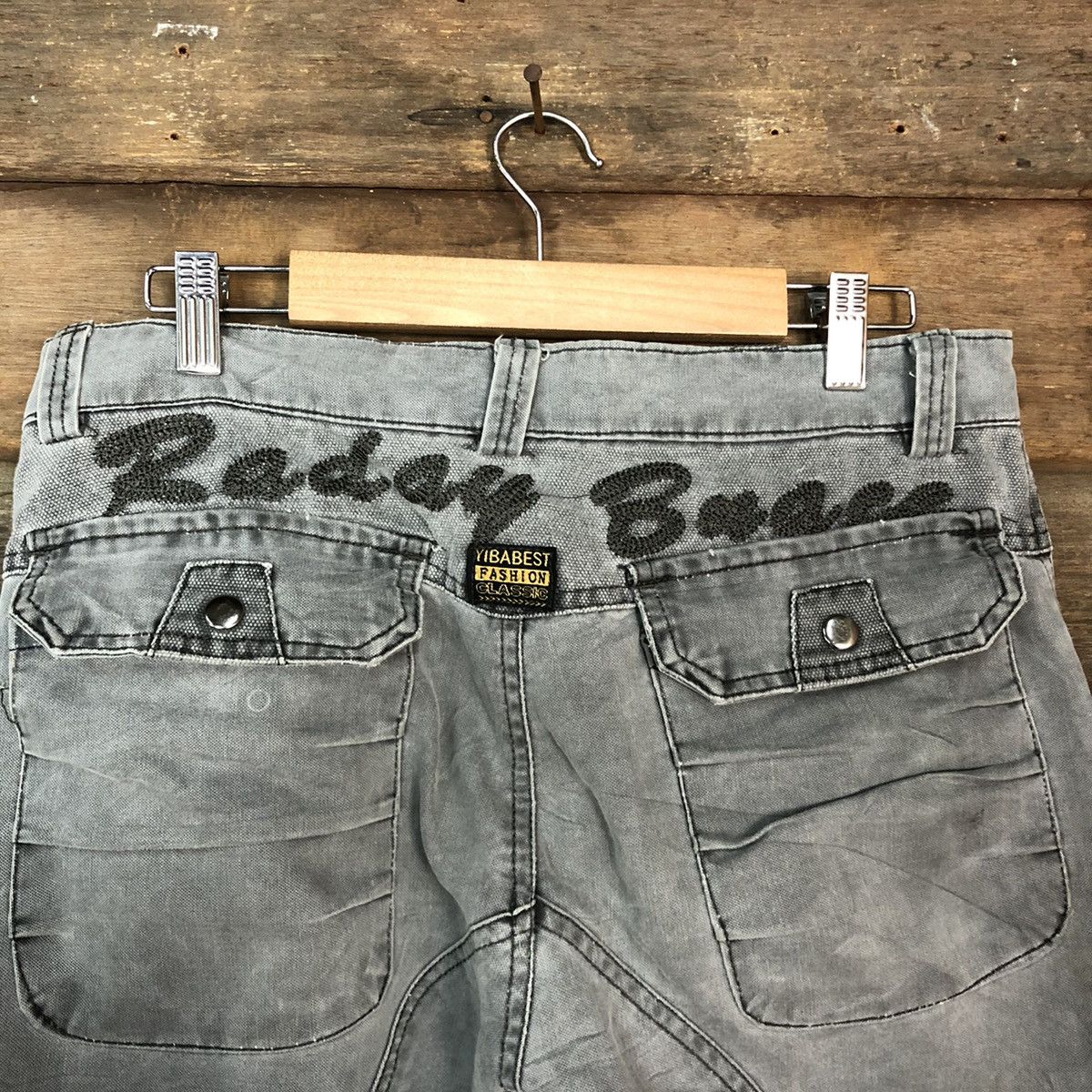 If Six Was Nine Yiba Best Double Knee Faded Multipocket Cargo Pants #A017 Size US 31 - 13 Thumbnail