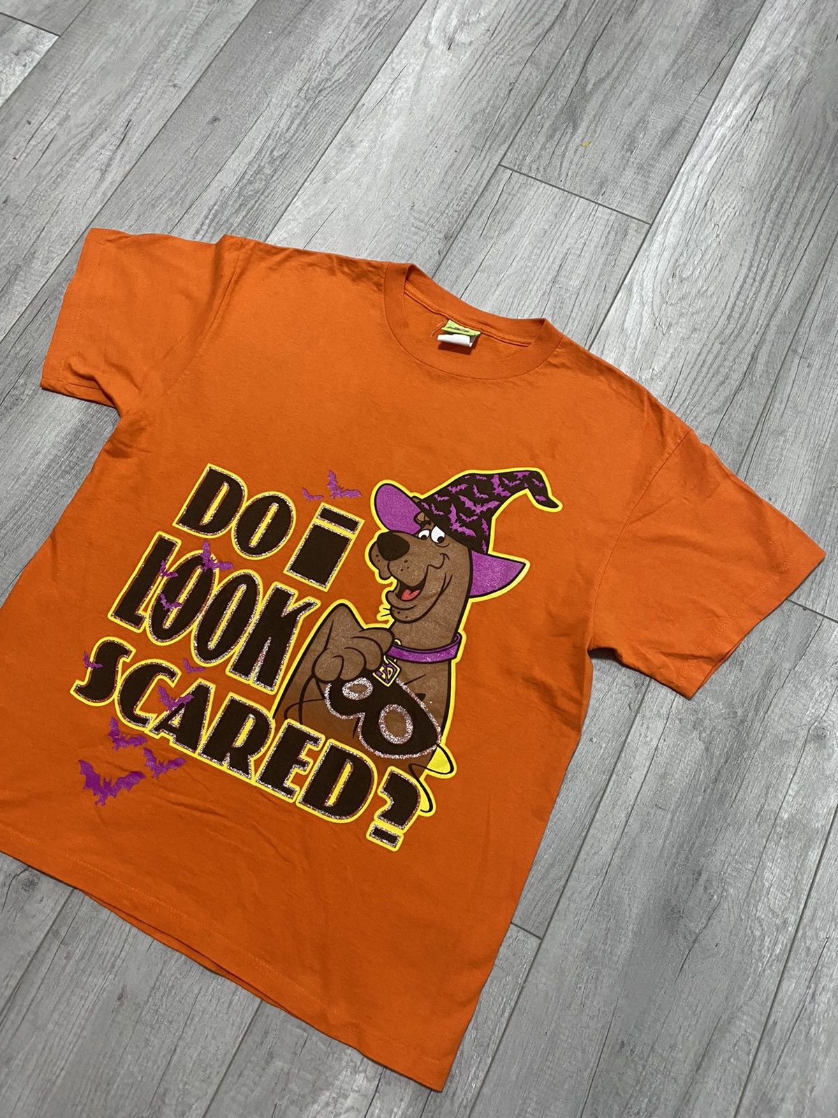 Vintage Y2K 01 Scooby Doo “Do I Look Scared” Big Print Shirt, image size:1200x1600