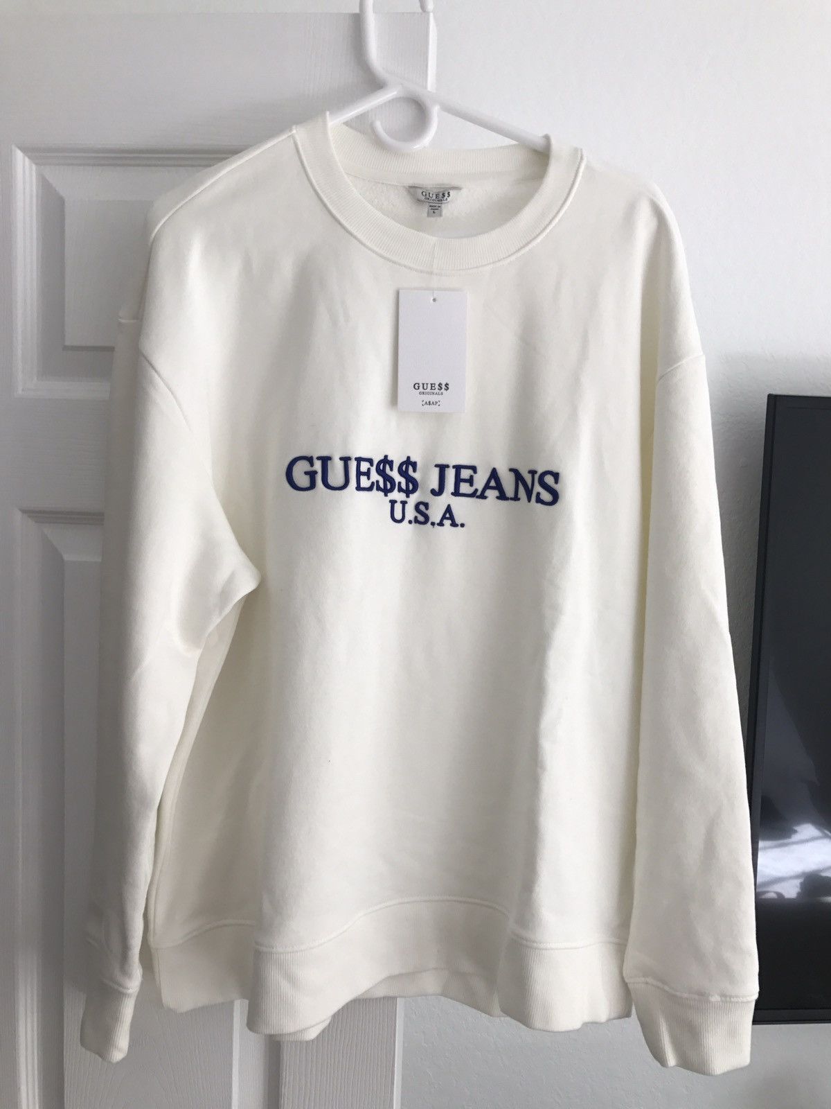 Asap Rocky Guess GUESS x ASAP ROCKY SWEATSHIRT cream Grailed