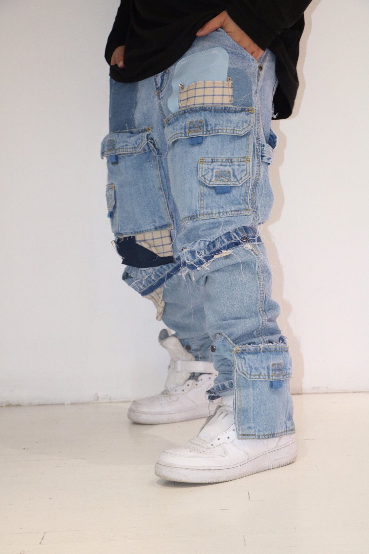 Other Insane 1/1 Patchwork Denim Jeans 32x34 Size US 32 / EU 48 - 1 Thumbnail