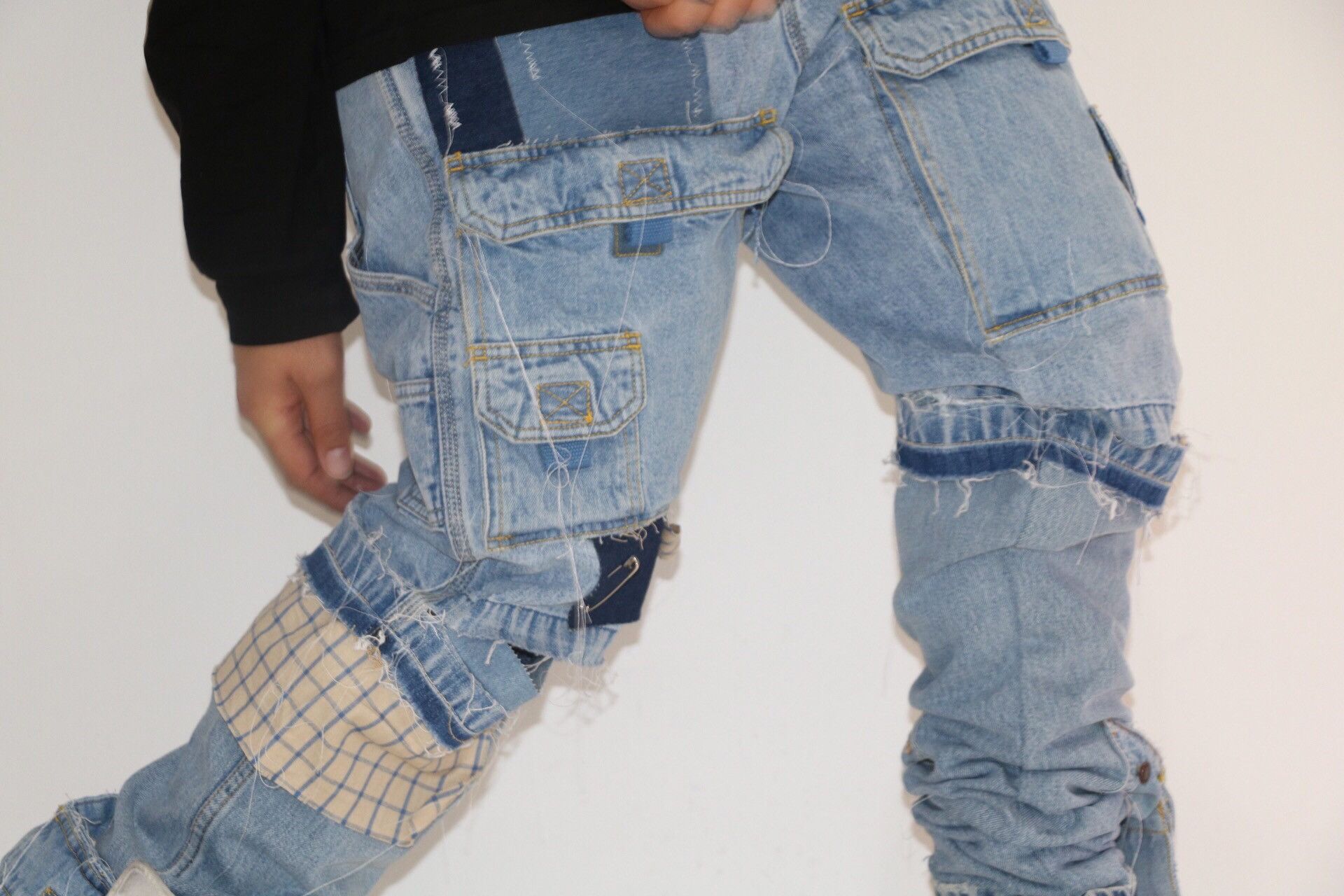 Other Insane 1/1 Patchwork Denim Jeans 32x34 Size US 32 / EU 48 - 13 Thumbnail