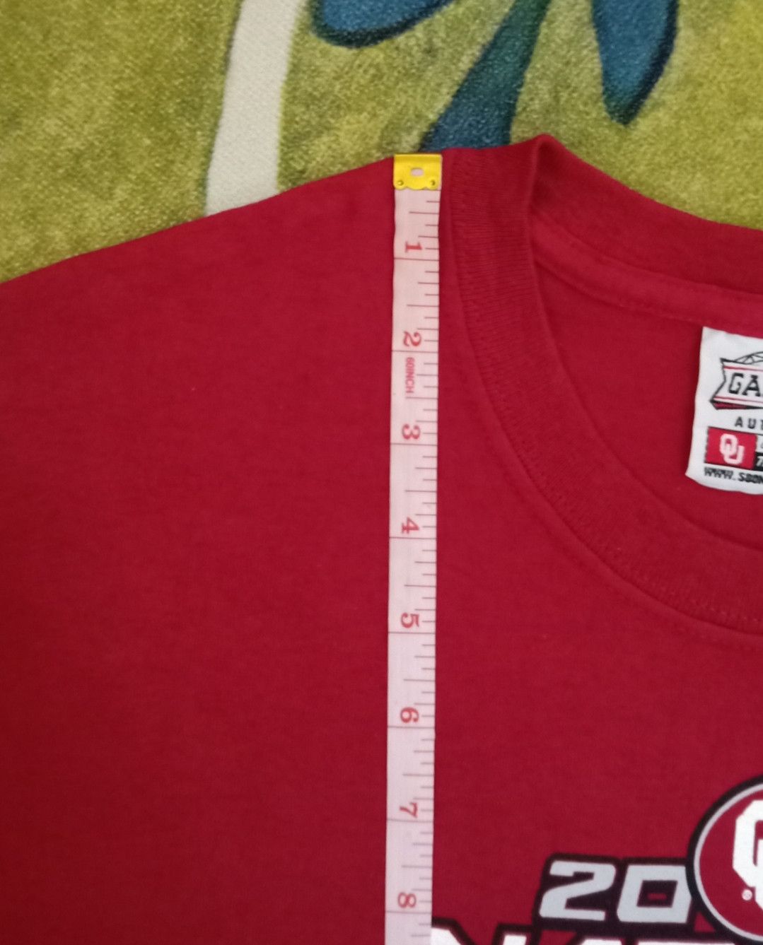 NFL × Vintage Oklahoma Sooners 2008 National Champions T-Shirt Size US XL / EU 56 / 4 - 9 Thumbnail