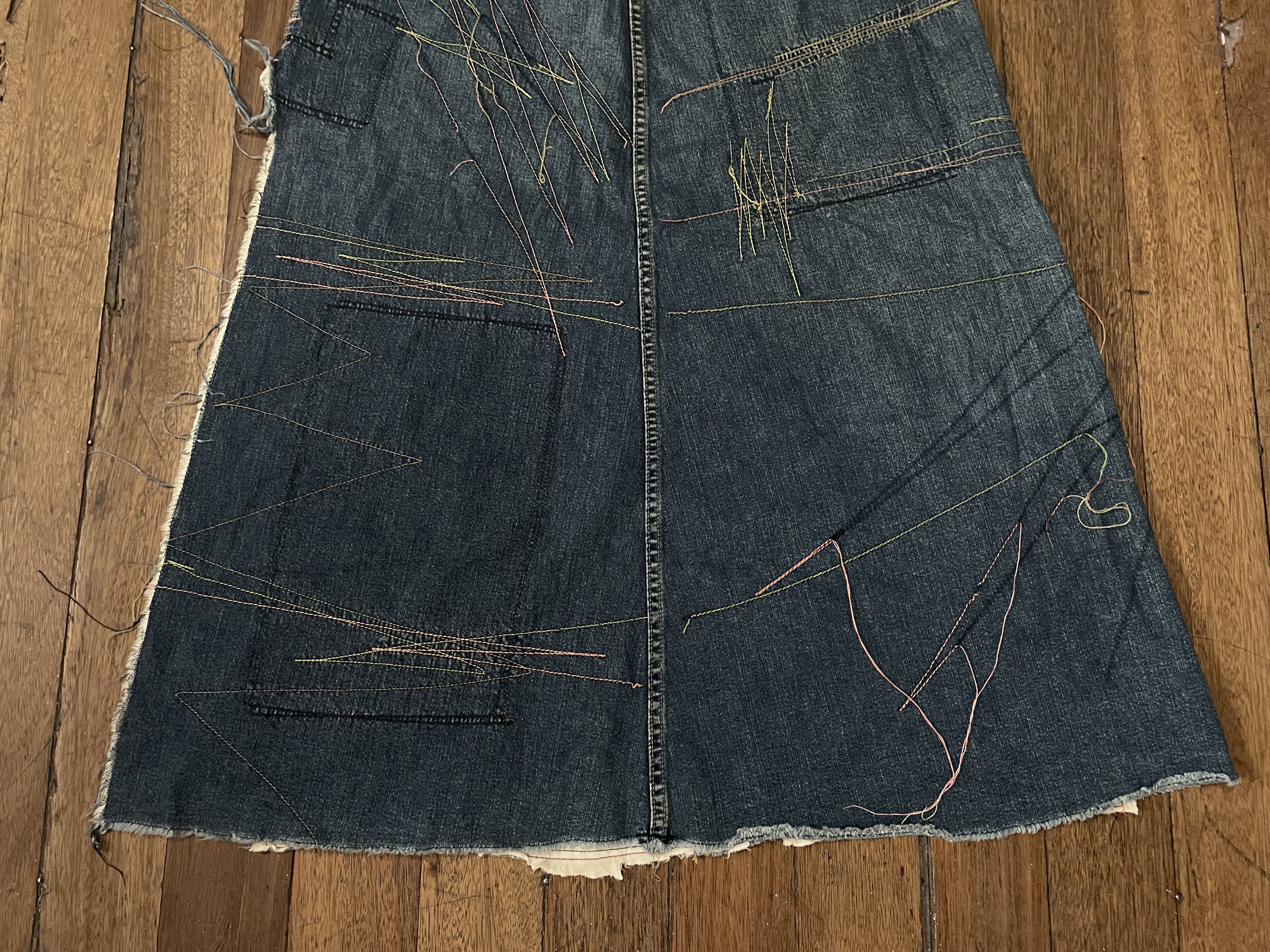 Hysteric Glamour hysteric glamour denim stitching decorative skirt Size 28" / US 6 / IT 42 - 7 Thumbnail