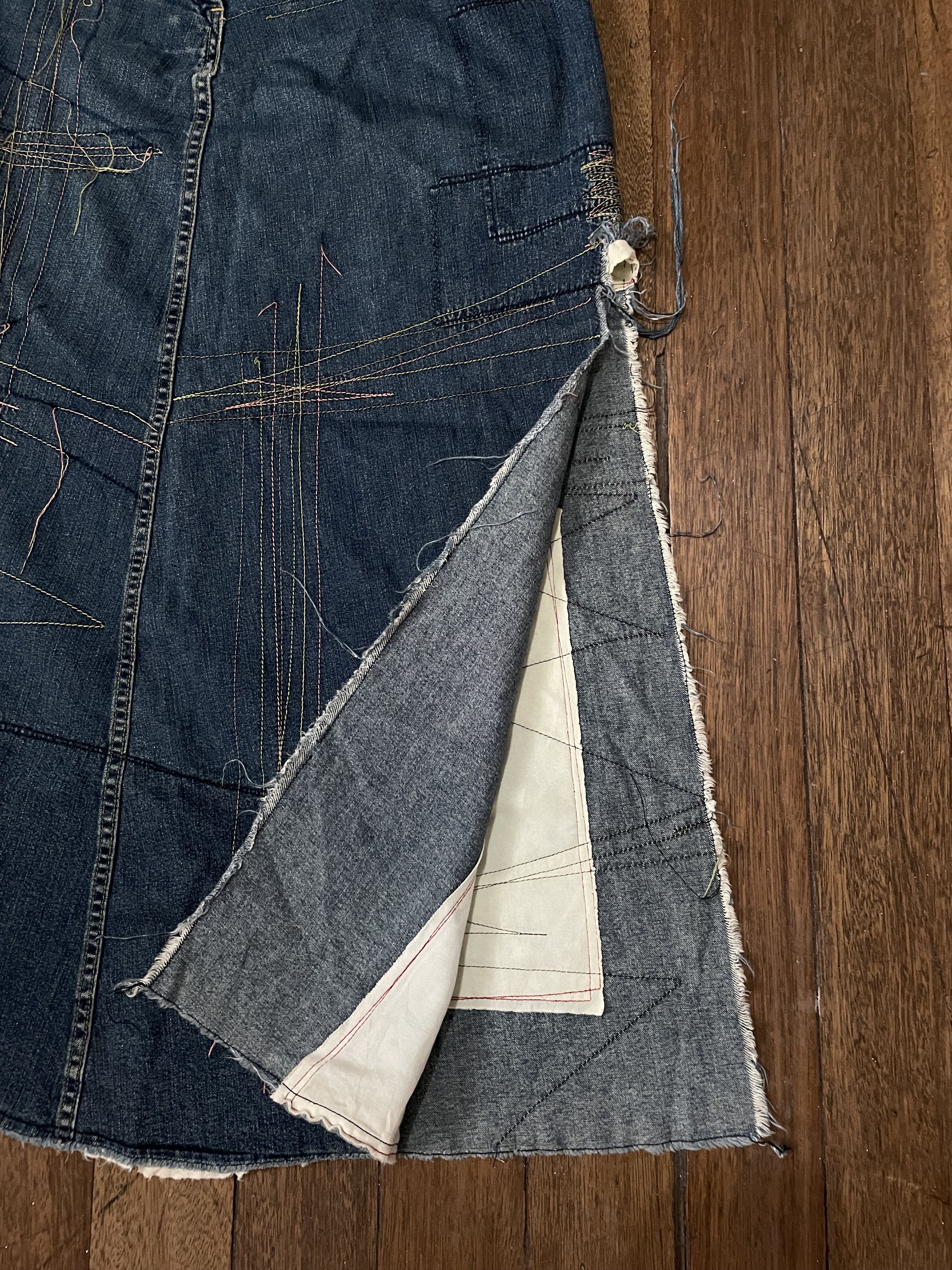 Hysteric Glamour hysteric glamour denim stitching decorative skirt Size 28" / US 6 / IT 42 - 4 Thumbnail
