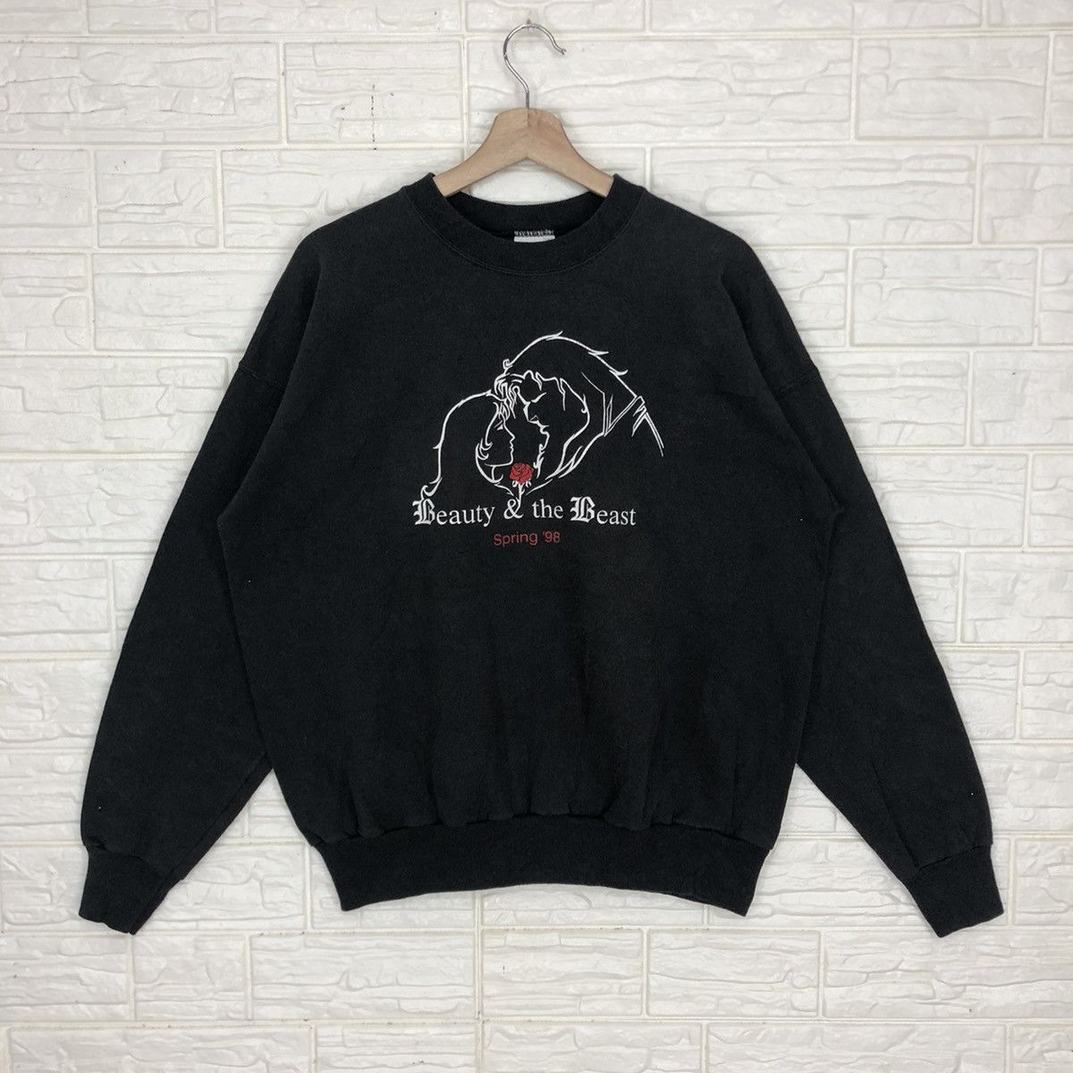 Beauty Beast × Movie × Vintage Vintage 90s Beauty and The Beast sweatshirt  pullover L size | Grailed