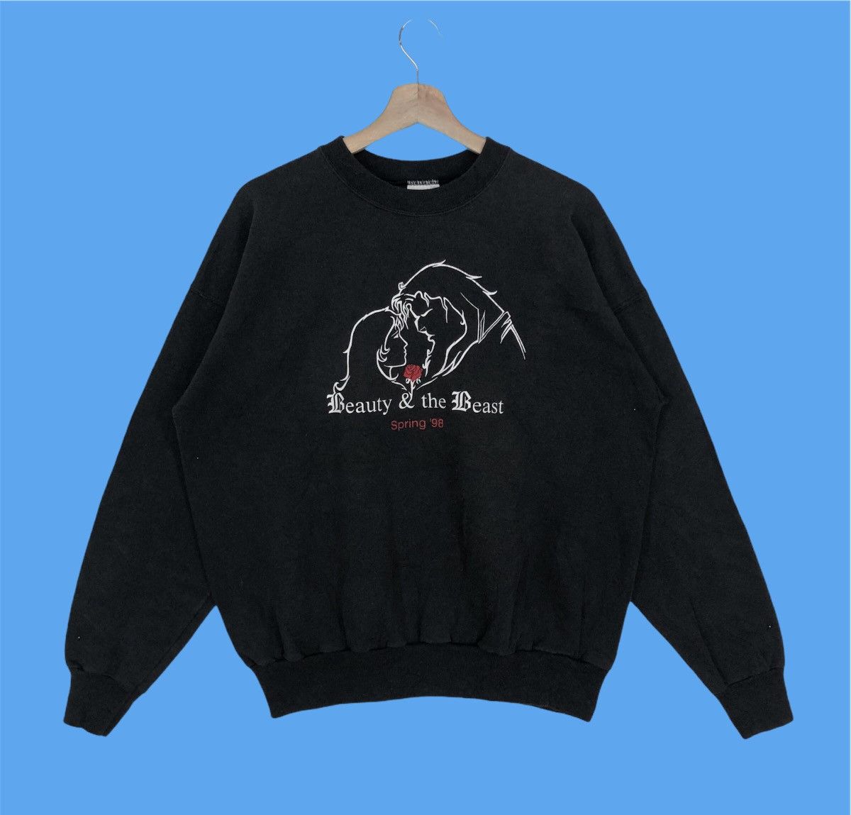 Beauty Beast × Movie × Vintage Vintage 90s Beauty and The Beast sweatshirt  pullover L size | Grailed