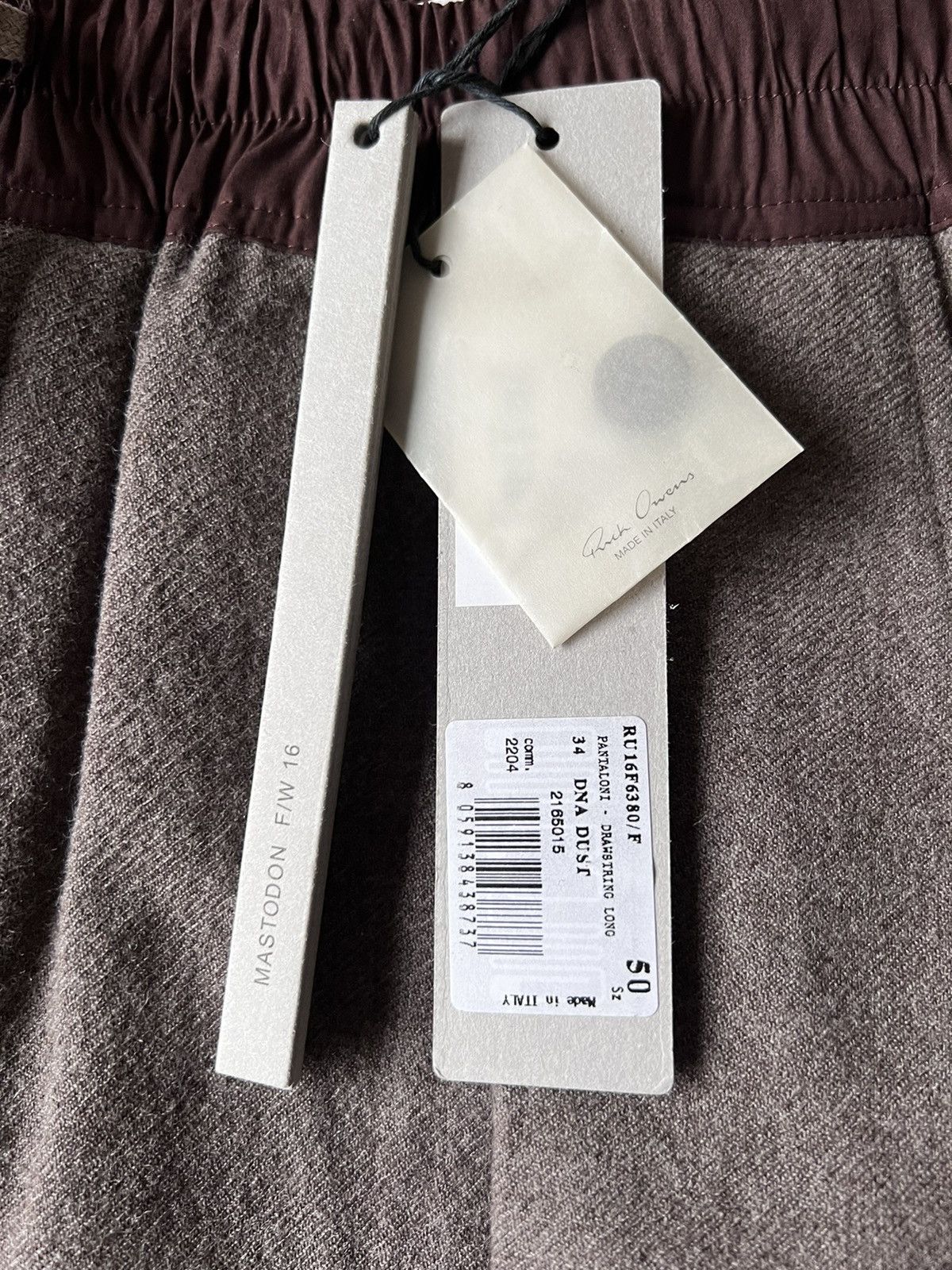 Rick Owens Rick owens fw16 drawstring long pants sz50 Size US 34 / EU 50 - 7 Thumbnail