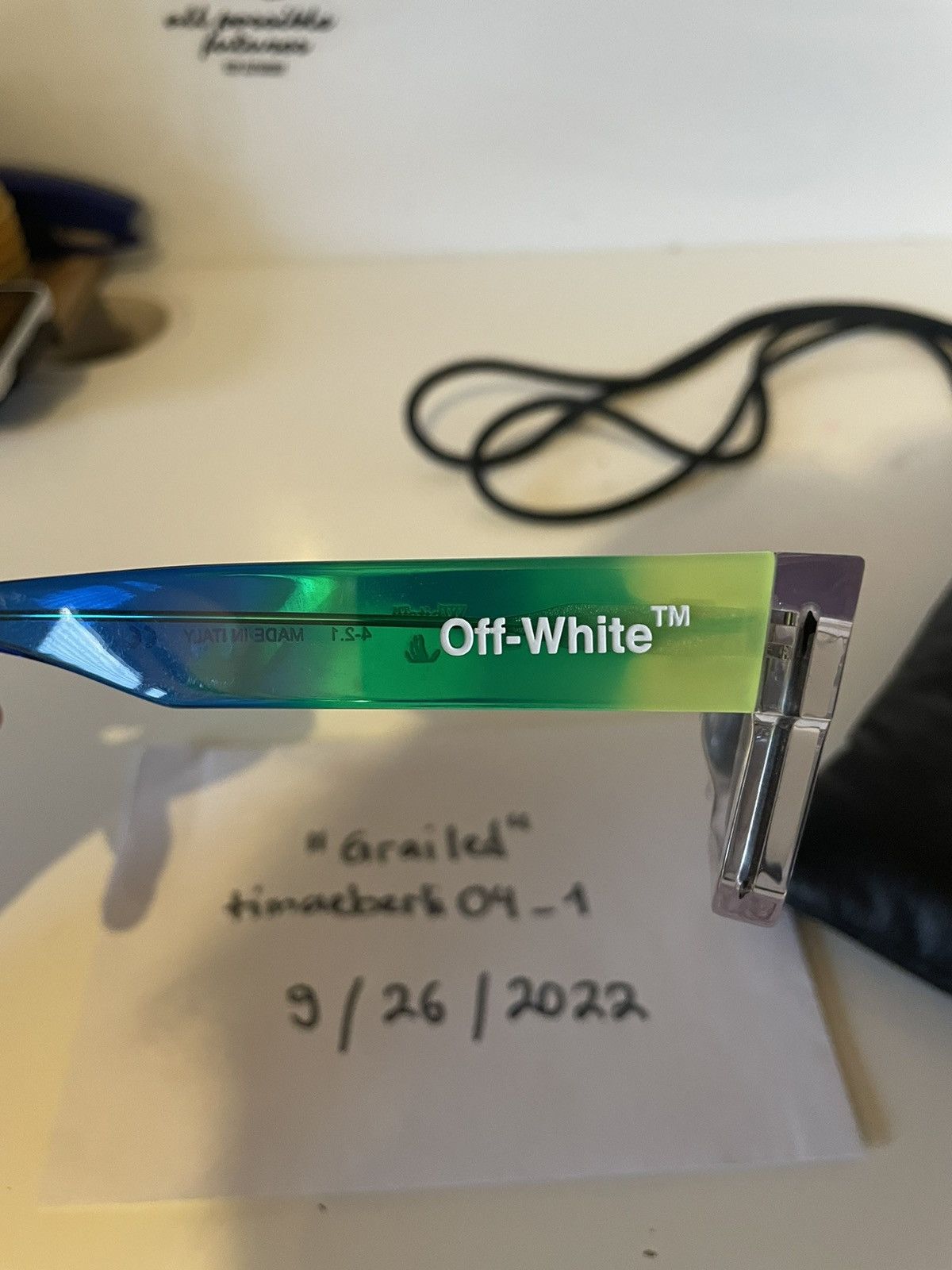 Off-White Off-White Nassau Transparent Sunglasses Size ONE SIZE - 2 Thumbnail