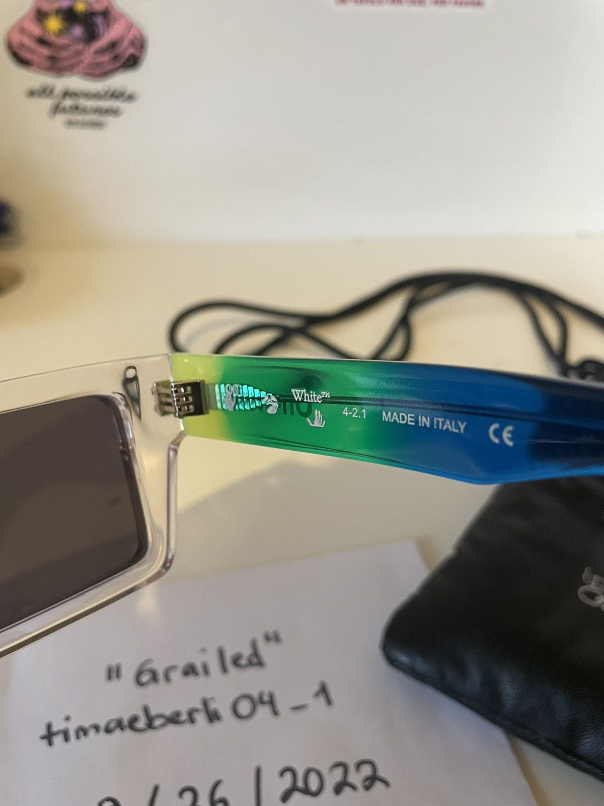 Off-White Off-White Nassau Transparent Sunglasses Size ONE SIZE - 3 Thumbnail