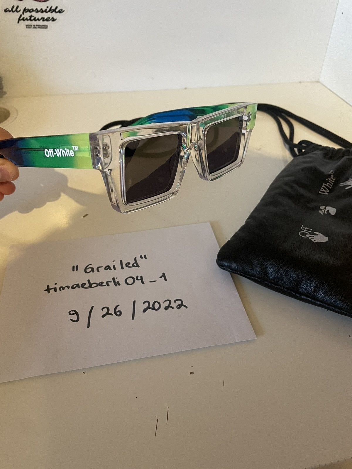 Off-White Off-White Nassau Transparent Sunglasses Size ONE SIZE - 1 Thumbnail