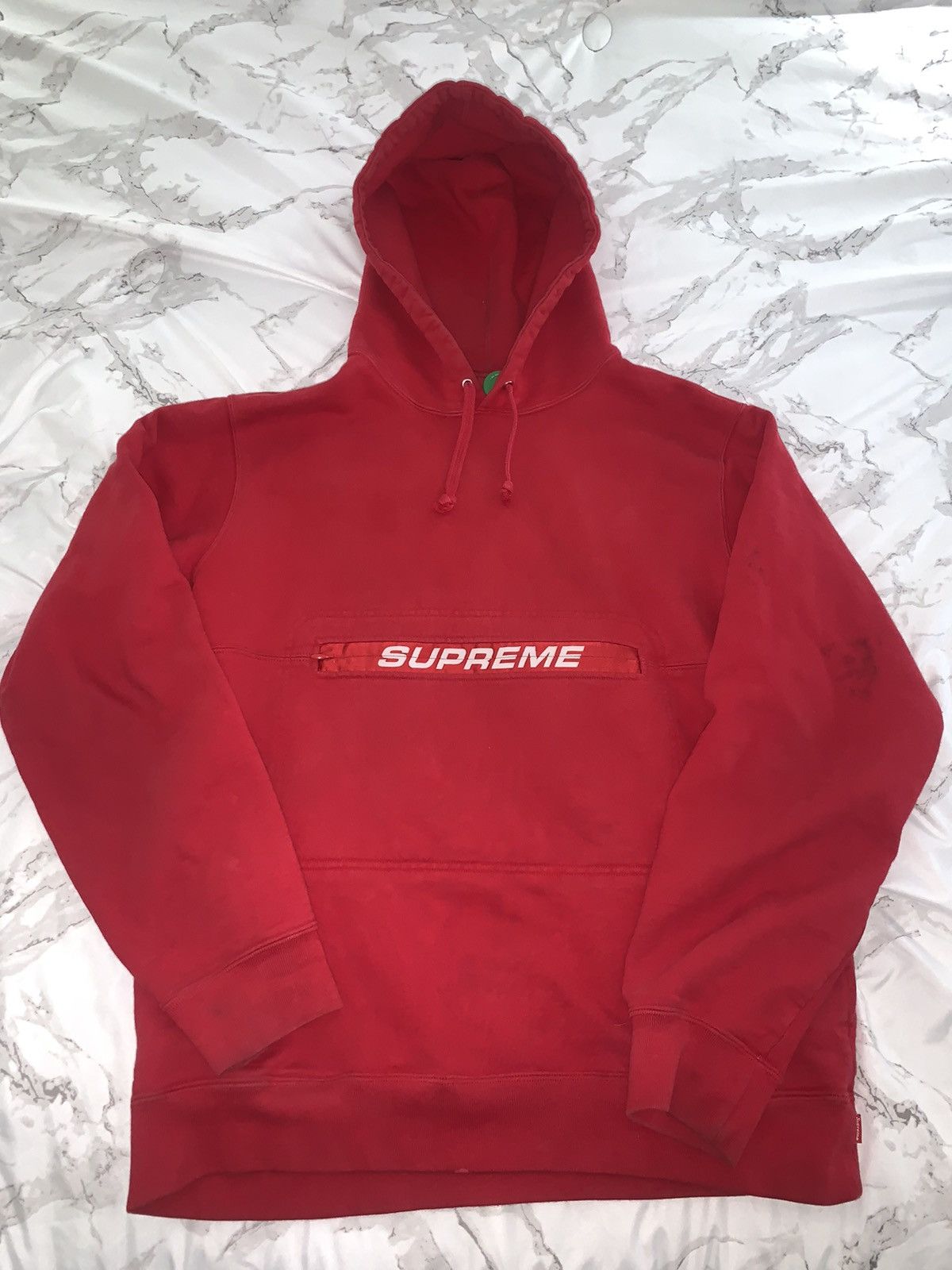 Supreme Supreme Zip Pouch Hoodie - Red Size US L / EU 52-54 / 3 - 1 Thumbnail