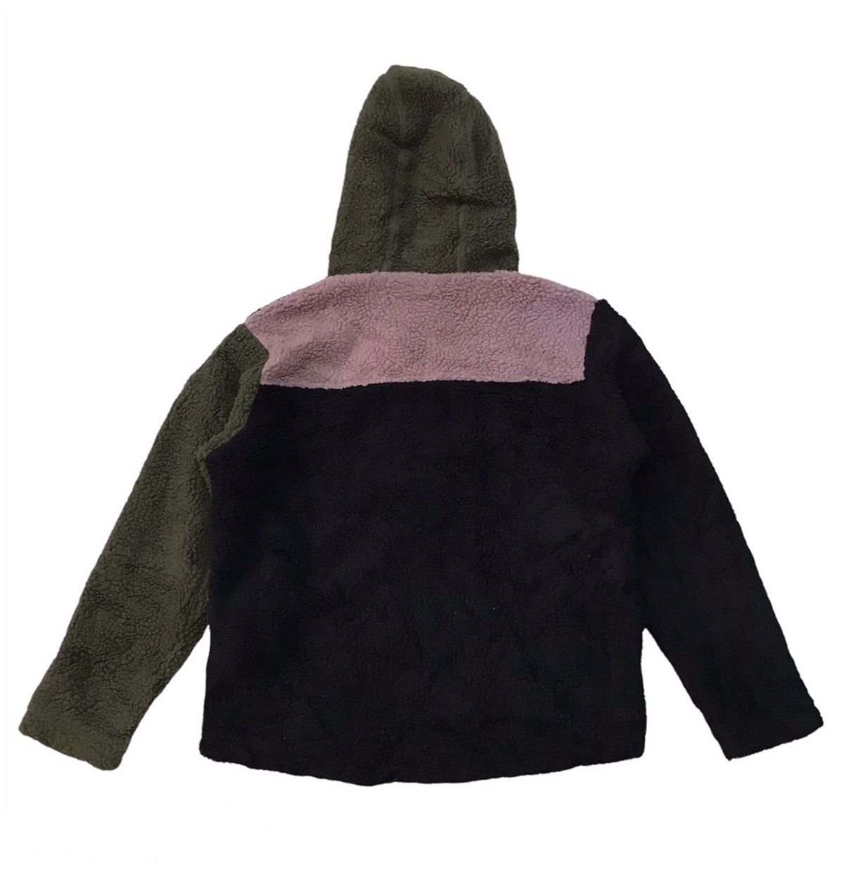 Japanese Brand Block Colour Deep Pile Style Jacket Hoodie Size US L / EU 52-54 / 3 - 2 Thumbnail
