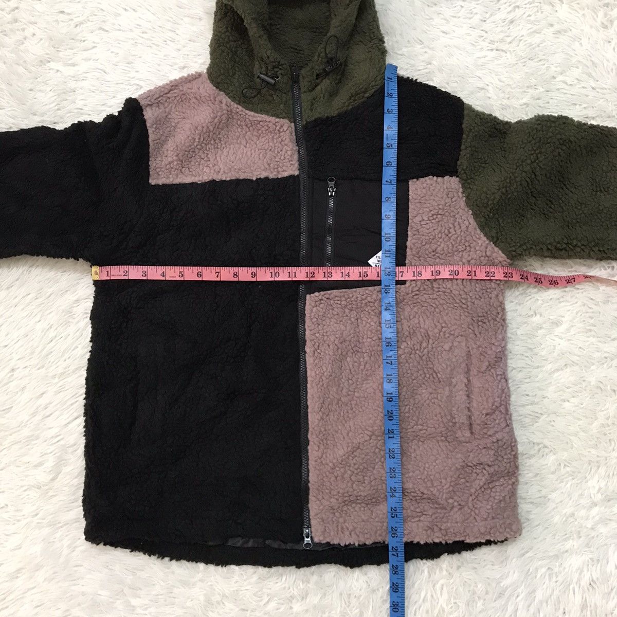 Japanese Brand Block Colour Deep Pile Style Jacket Hoodie Size US L / EU 52-54 / 3 - 19 Thumbnail