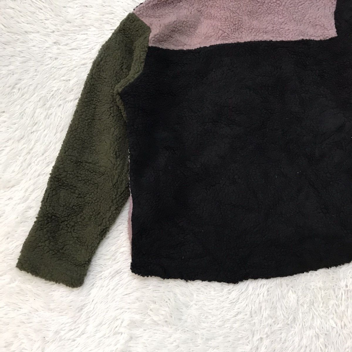 Japanese Brand Block Colour Deep Pile Style Jacket Hoodie Size US L / EU 52-54 / 3 - 13 Thumbnail