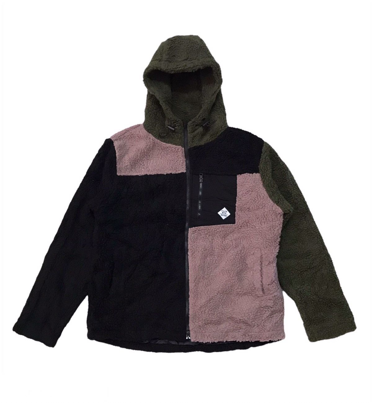 Japanese Brand Block Colour Deep Pile Style Jacket Hoodie Size US L / EU 52-54 / 3 - 1 Thumbnail