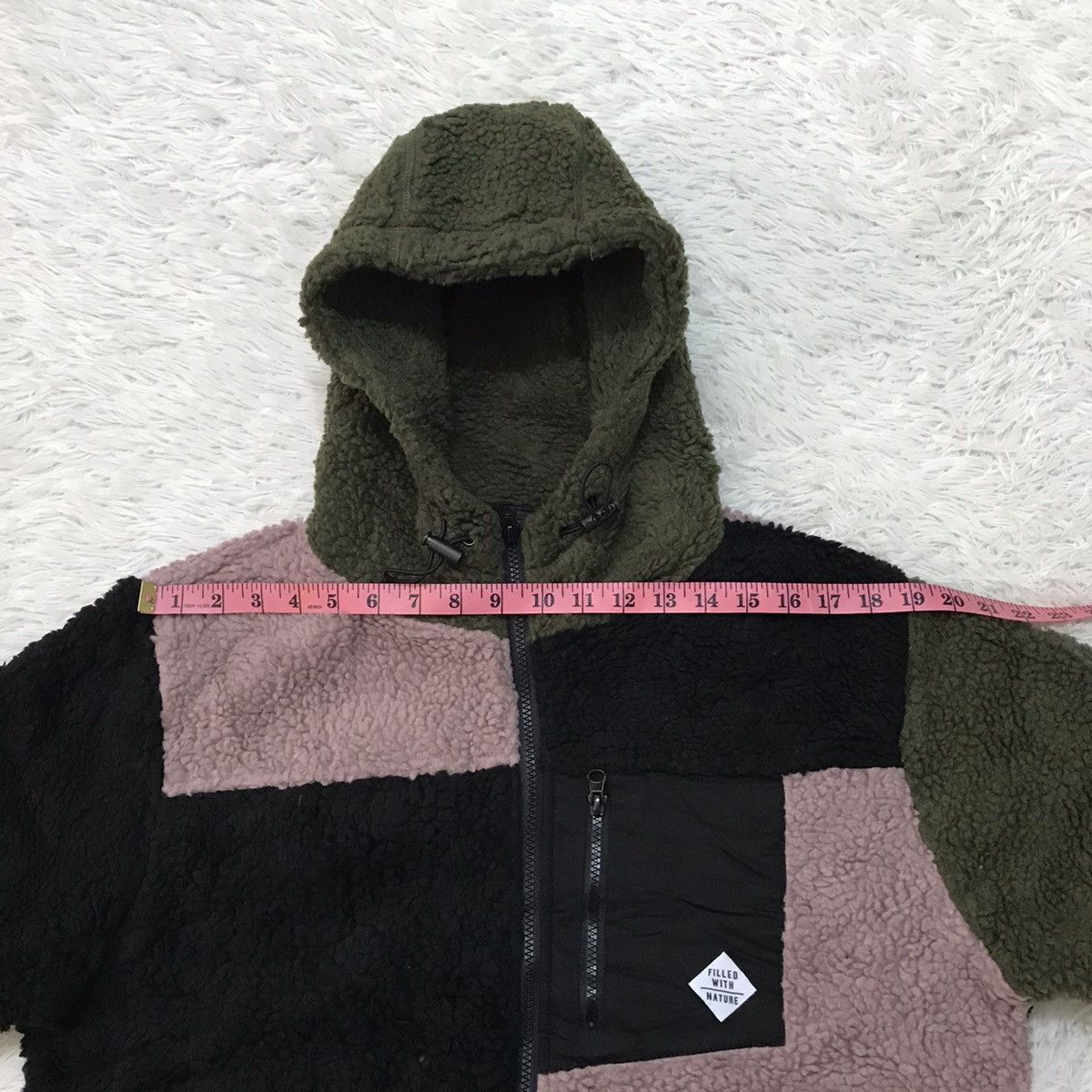 Japanese Brand Block Colour Deep Pile Style Jacket Hoodie Size US L / EU 52-54 / 3 - 20 Thumbnail