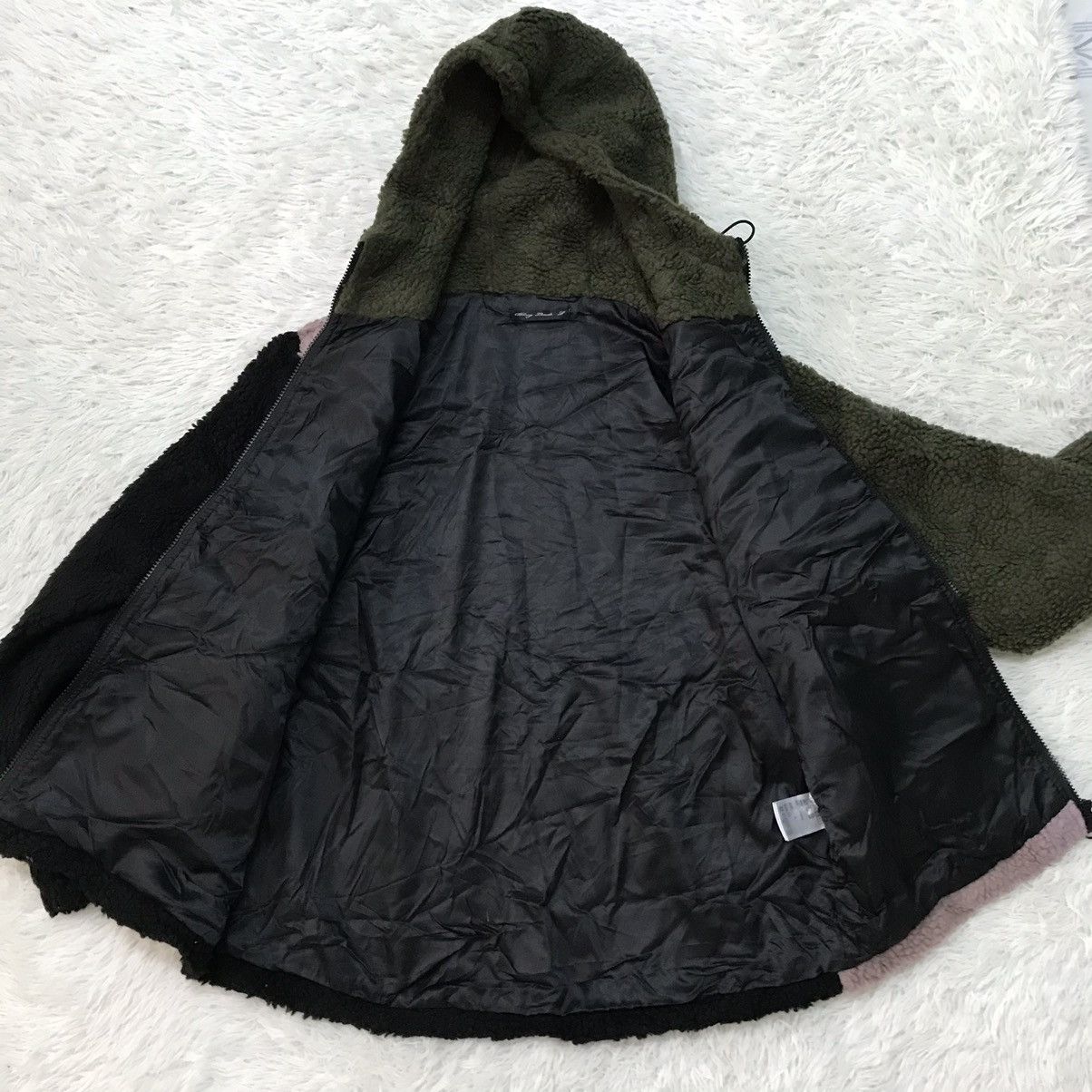 Japanese Brand Block Colour Deep Pile Style Jacket Hoodie Size US L / EU 52-54 / 3 - 15 Thumbnail