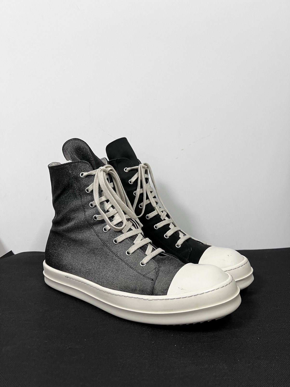 Rick Owens Drkshdw Rick owens drkshdw gradient ramones high top sneakers sz45 Size US 12 / EU 45 - 2 Thumbnail