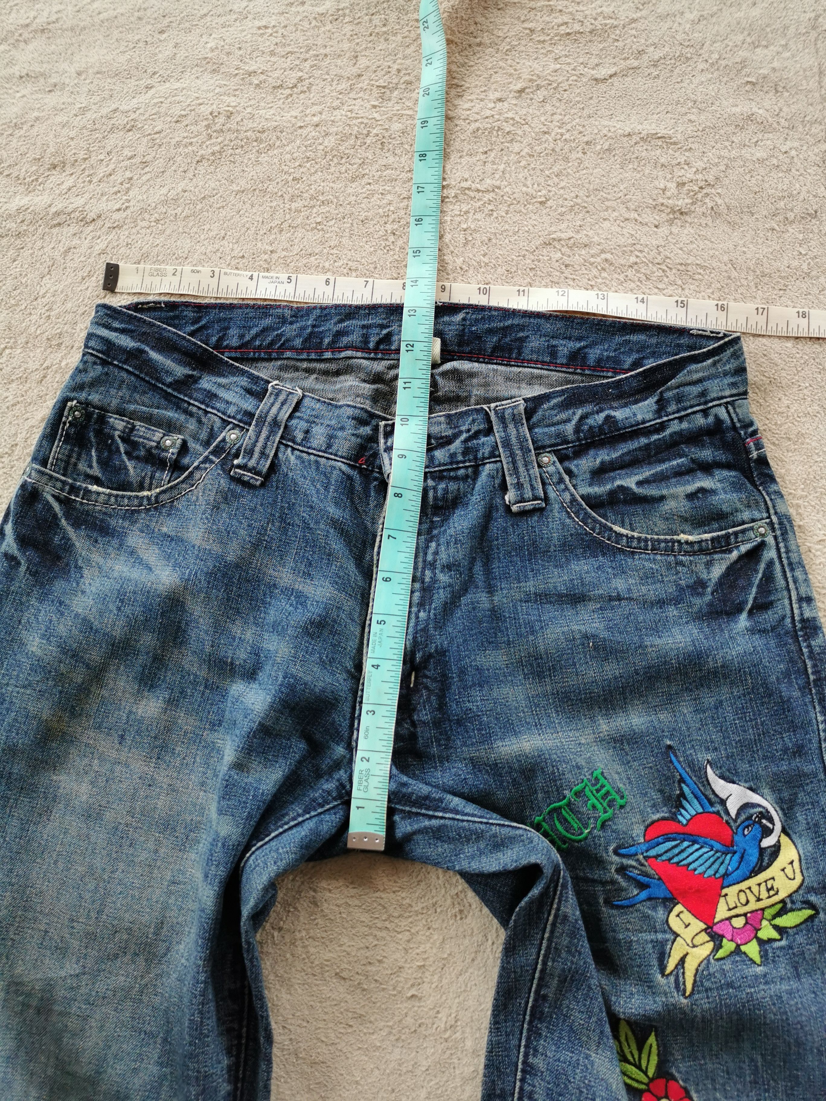Proleta Re Art Daily News Japan Flowers Tattoo Style Jeans Size US 32 / EU 48 - 8 Thumbnail