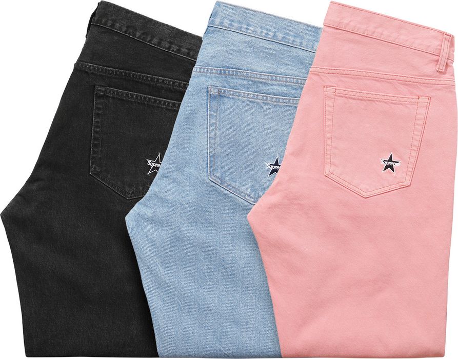 Supreme Washed Star Denim Jeans | Grailed