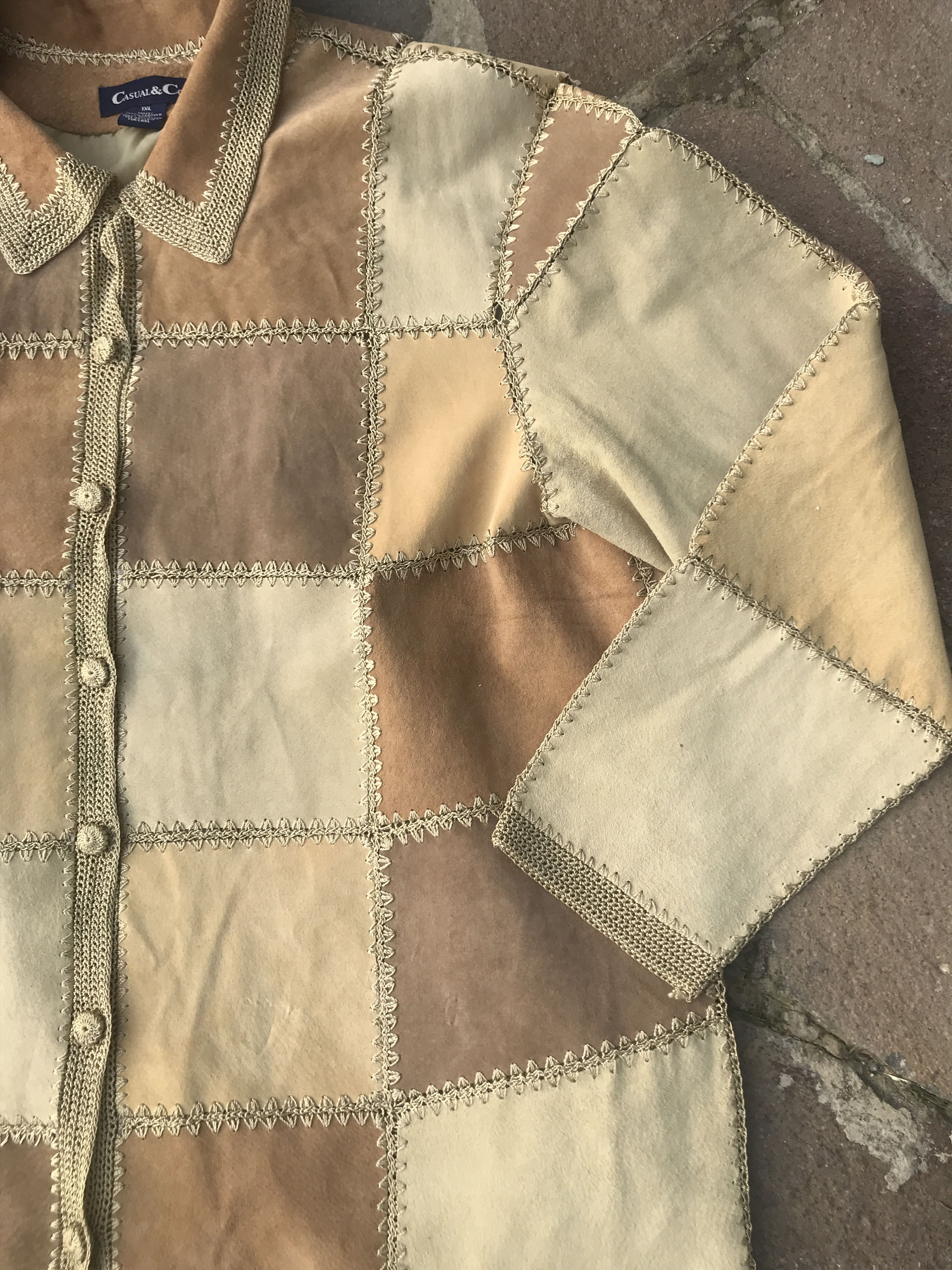 Japanese Brand × Vintage Vintage Patchwork Leather Jacket Y2K Size US L / EU 52-54 / 3 - 4 Thumbnail